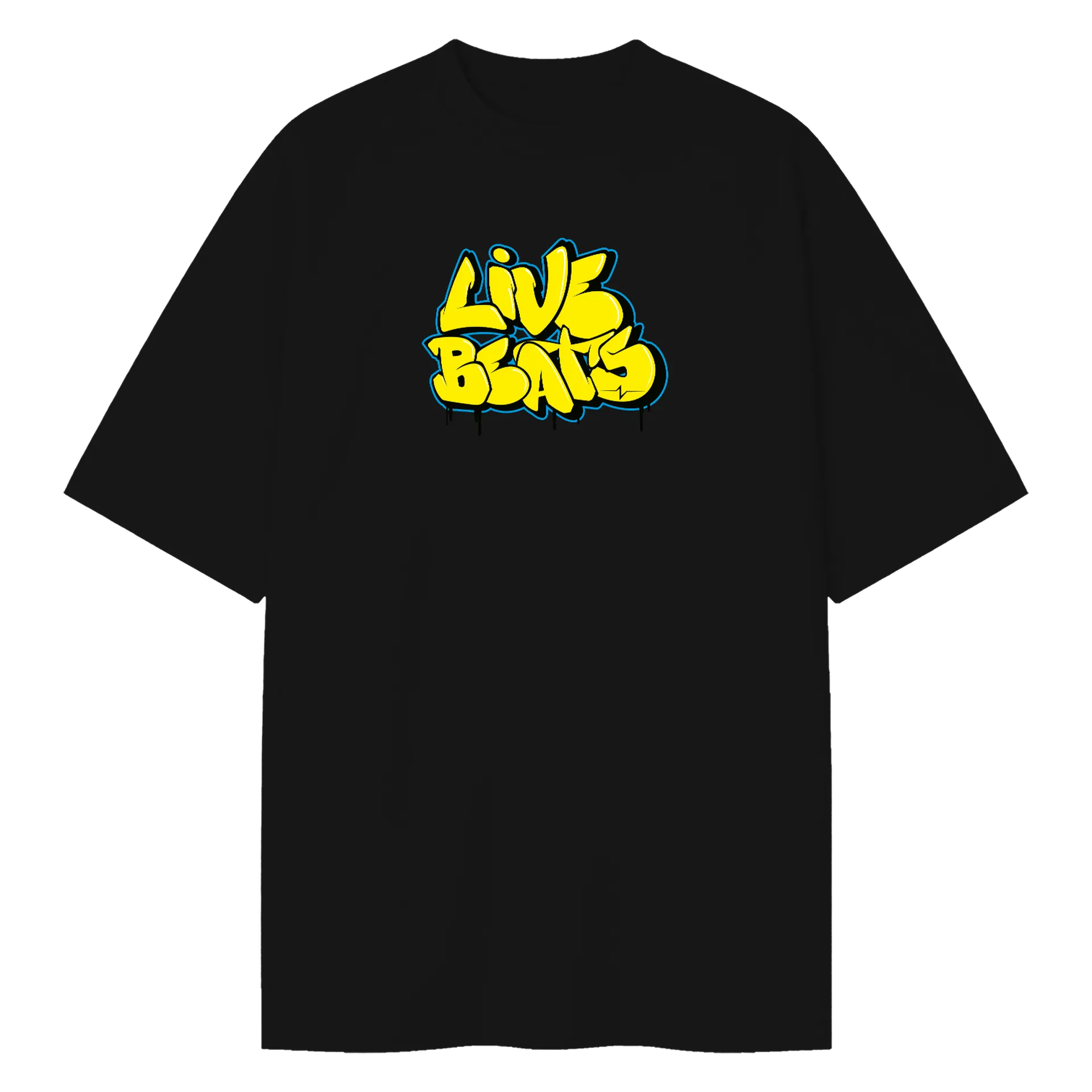 Camiseta Oversized Estampa Tipográfica LiveBeats 100% de ZazaOne — imagem 1 de 6