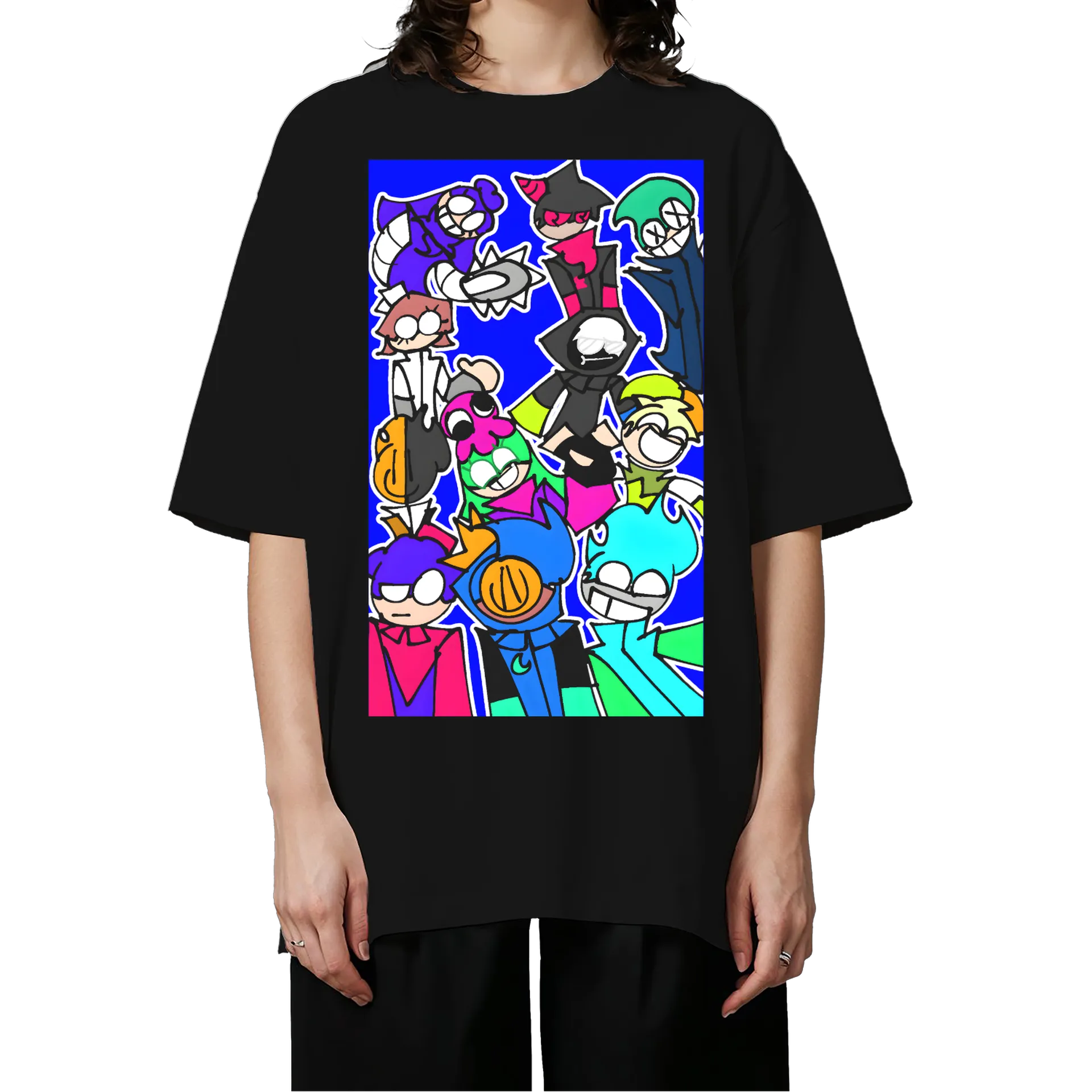 Camiseta Oversized Grupo Cartunesco 100% Algodão de XElectronz — imagem 3 de 6