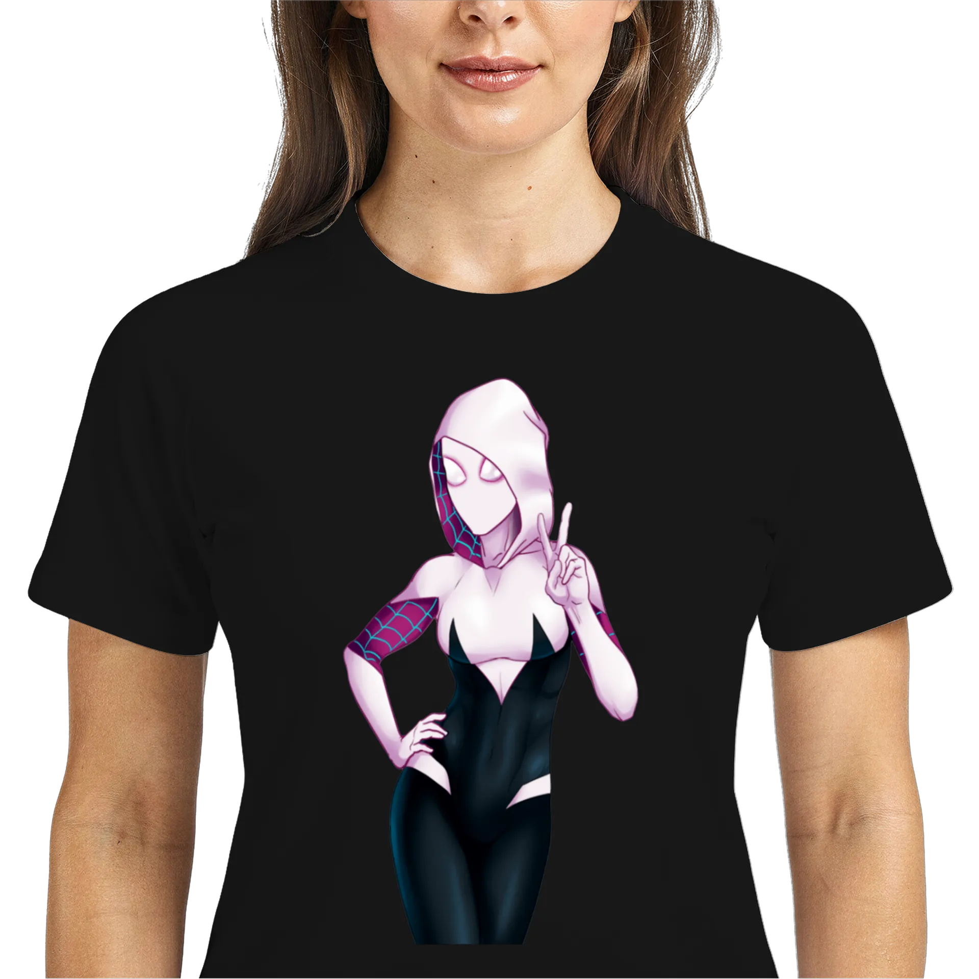 Camiseta Dry Fit Mulher-Aranha Estampa Personalizada 100% - Imagem 3