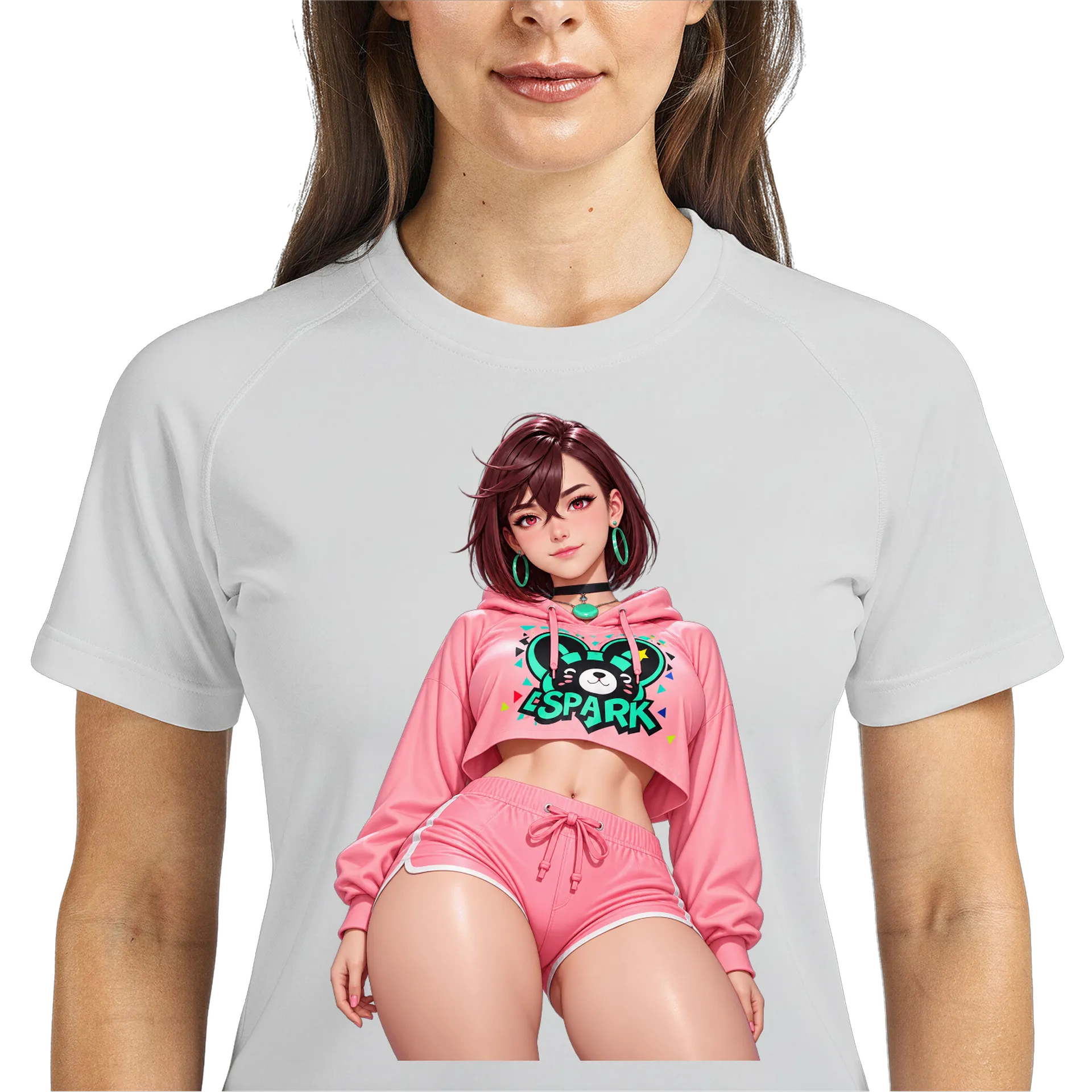 Camiseta Dry Fit Urso e Logotipo ESPARK Anime 100% Poliéster - Imagem 3