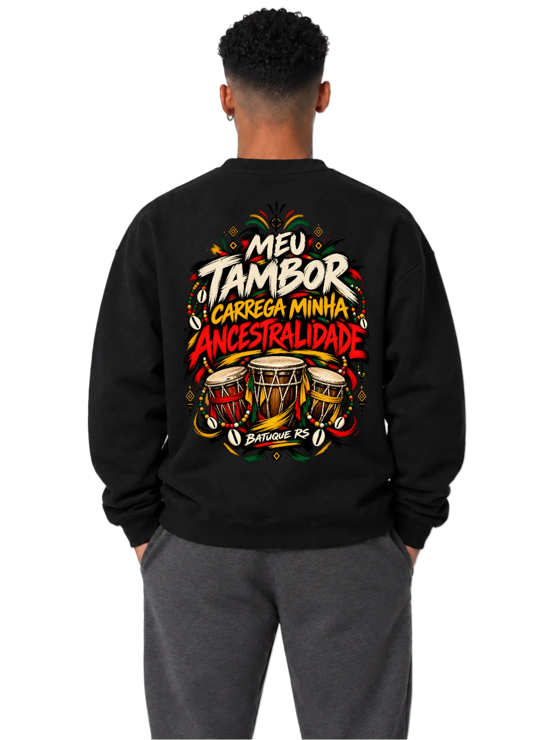Suéter Moletom Tambores Batuque RS - Imagem 4