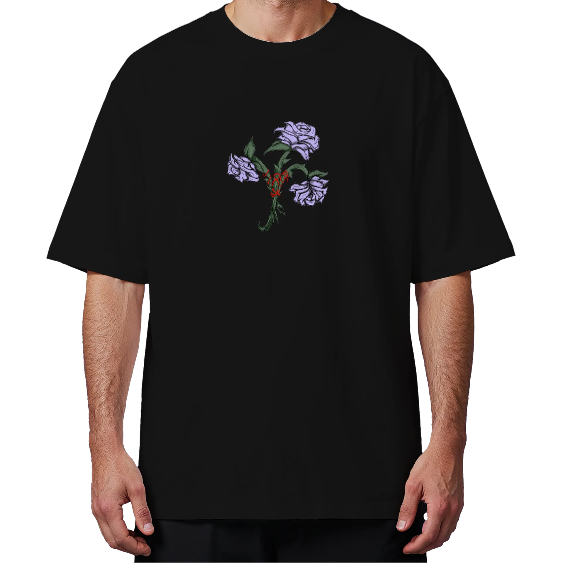 Camiseta Oversized Purple Roses Ketrita - Imagem 4