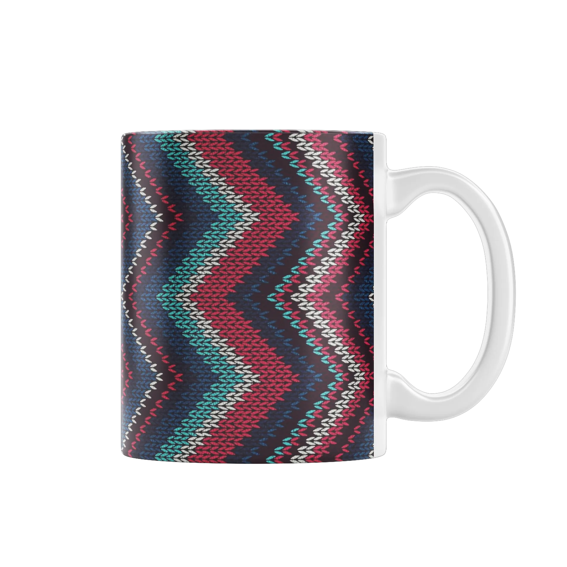 Caneca Porcelana Estampa Étnica Zig Zag 325ml - Imagem 1