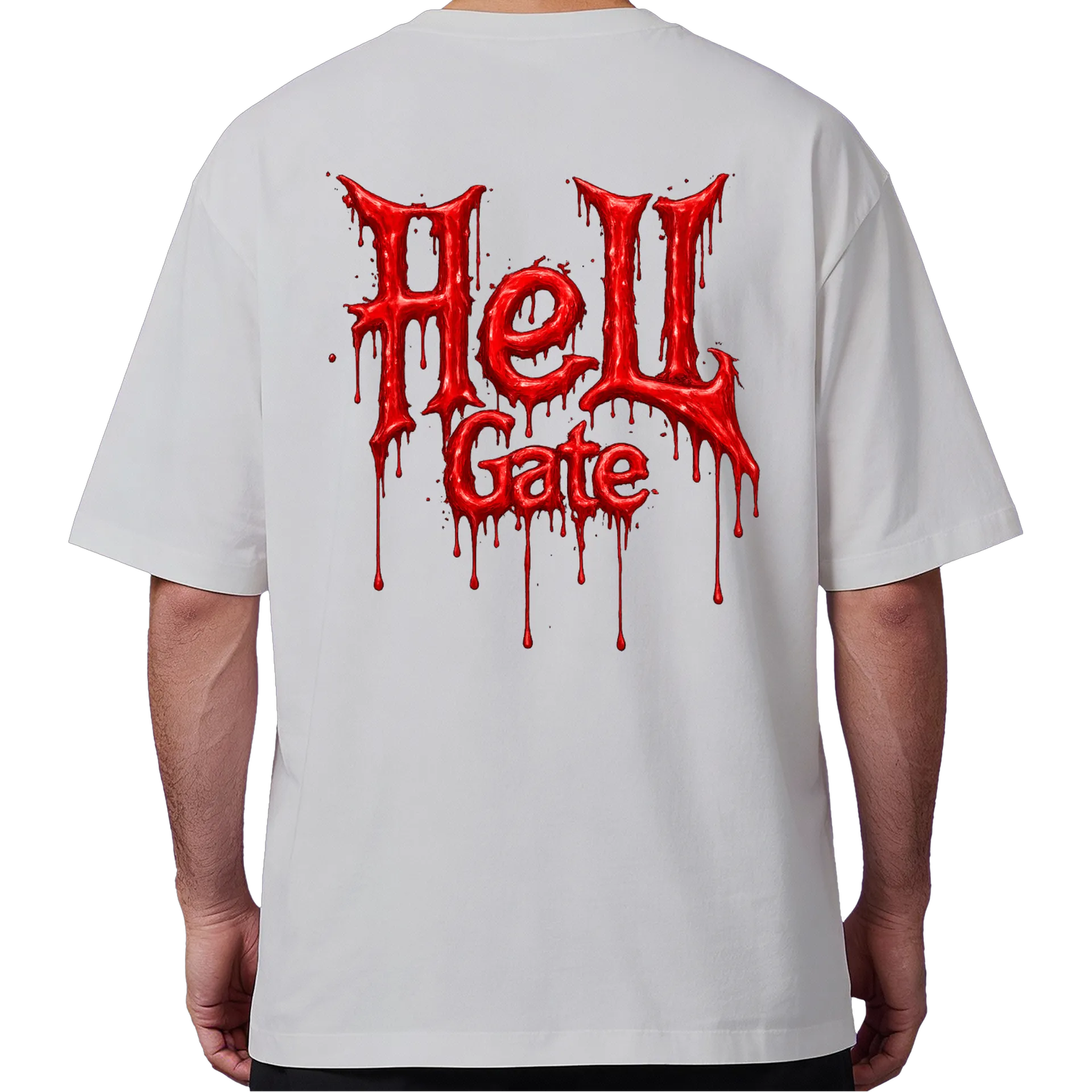 Camiseta Hell Blood Hand Oversized - Imagem 6