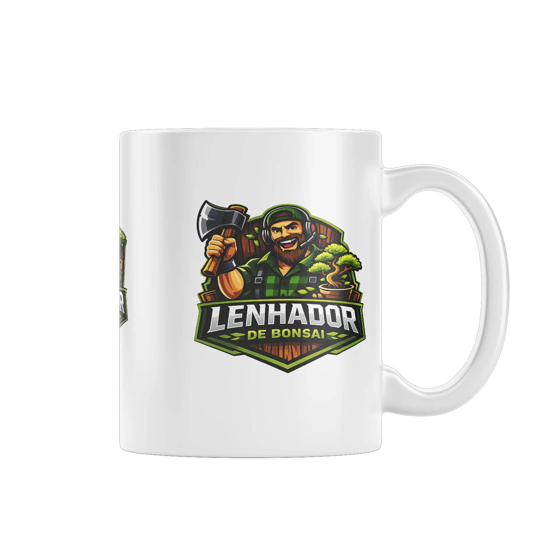 Caneca Porcelana Lenhador de Bonsai 325ml - Imagem 1