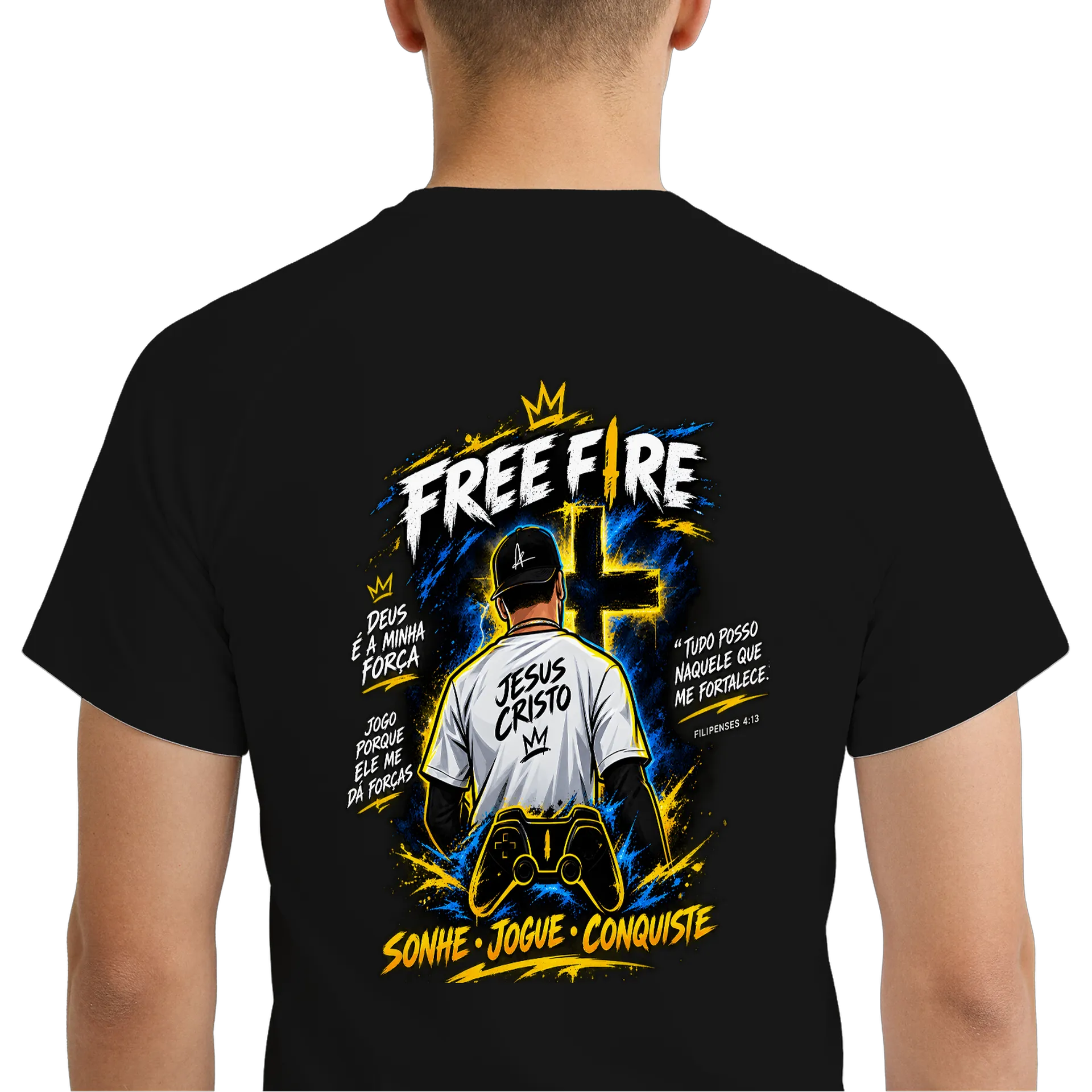 Camiseta Dry Fit Estampa Streamer Vem Na Fé - Imagem 6