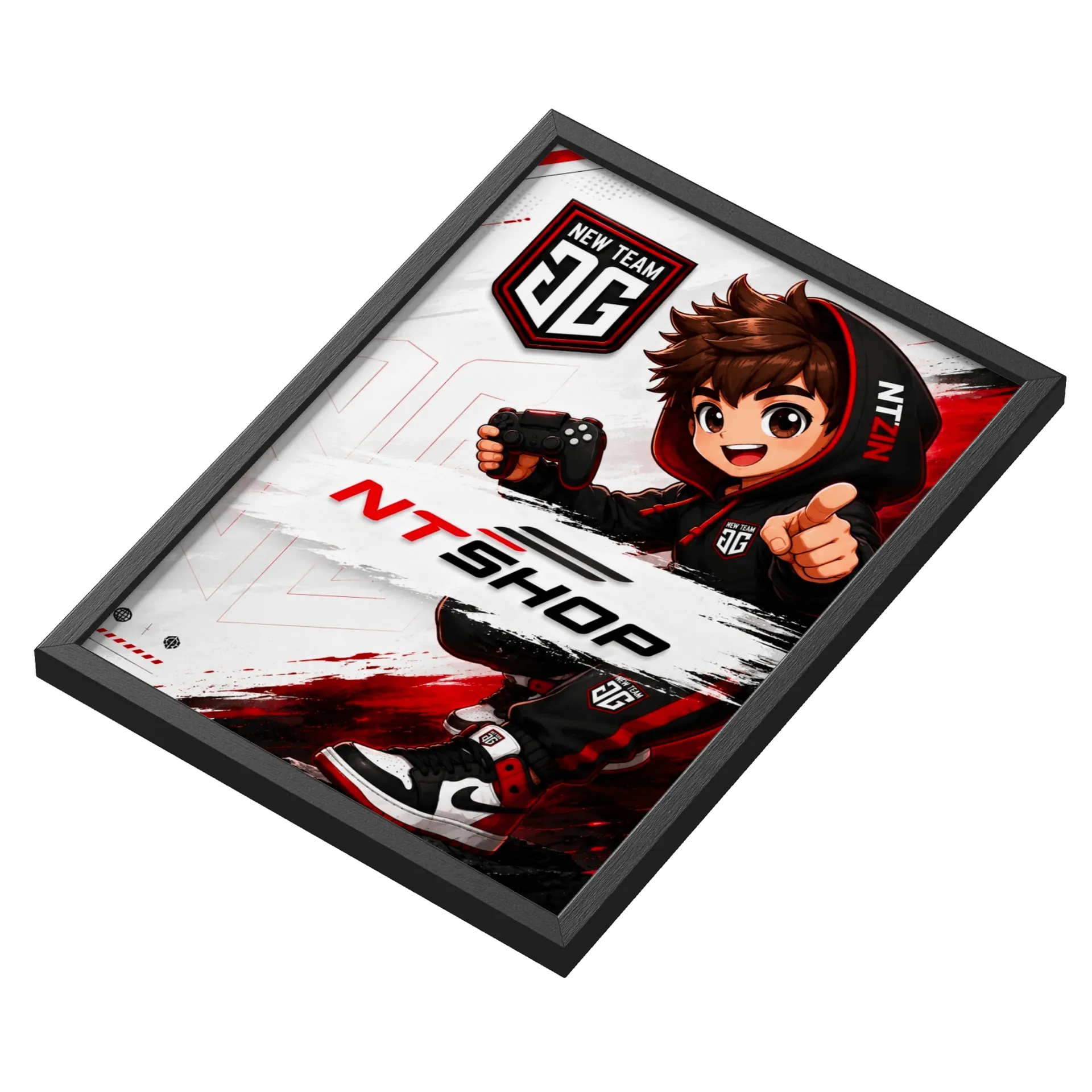 Quadro NEW TEAM GG A3 MDF e Vidro - Imagem 3