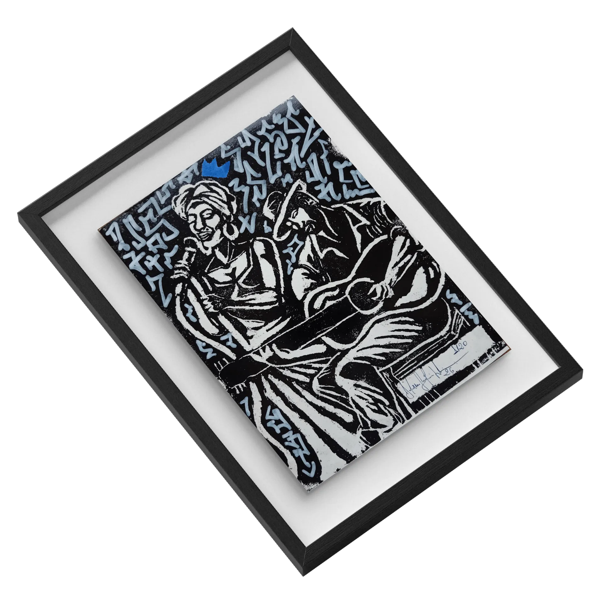 Quadro A3 Canto, Coroa e Violão Com Vidro - Imagem 2
