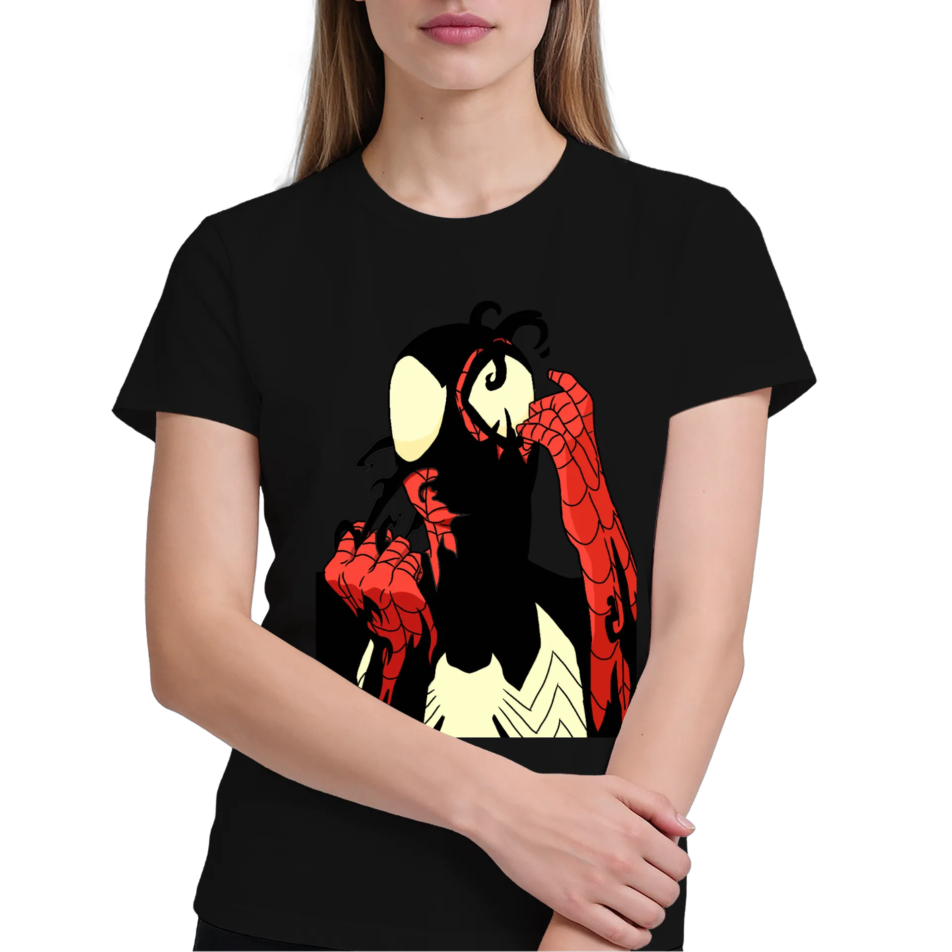 Camiseta Estampa Spider Man Vermelho Preto Algodão 100% - Imagem 4