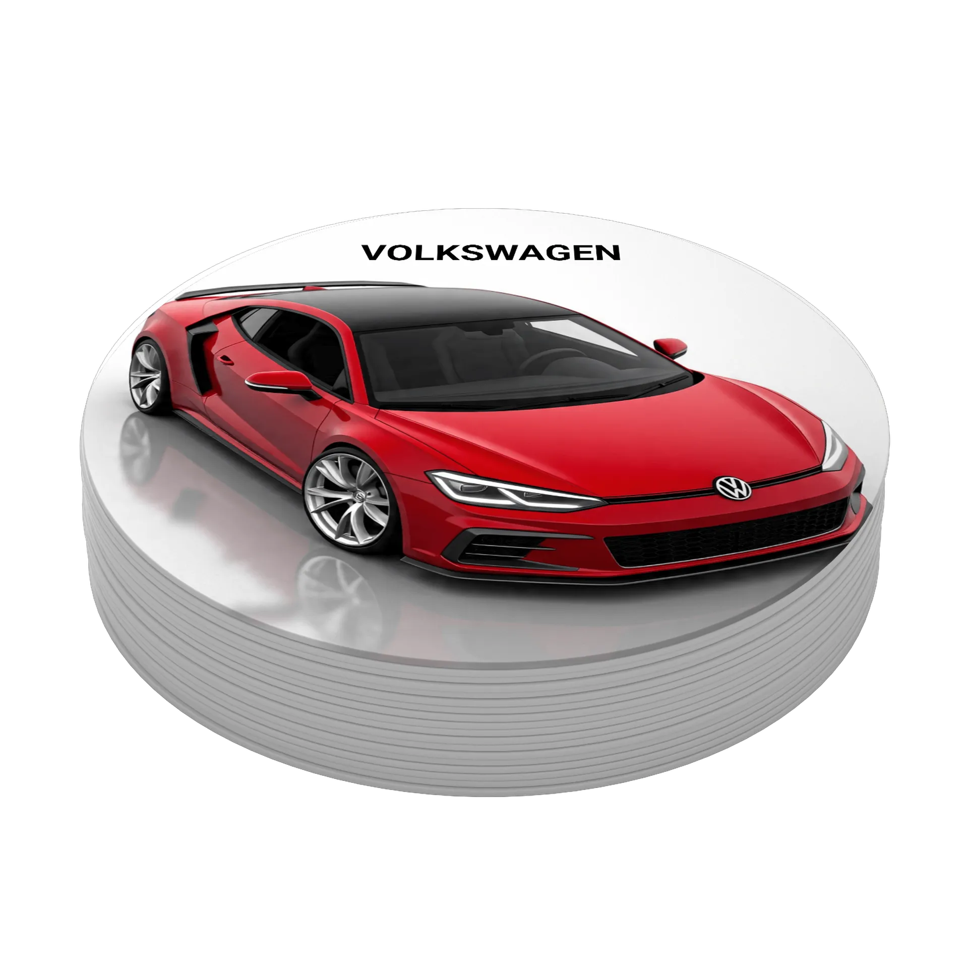 Porta-copo MDF Carro Vermelho Estampa Viagem - Imagem 3
