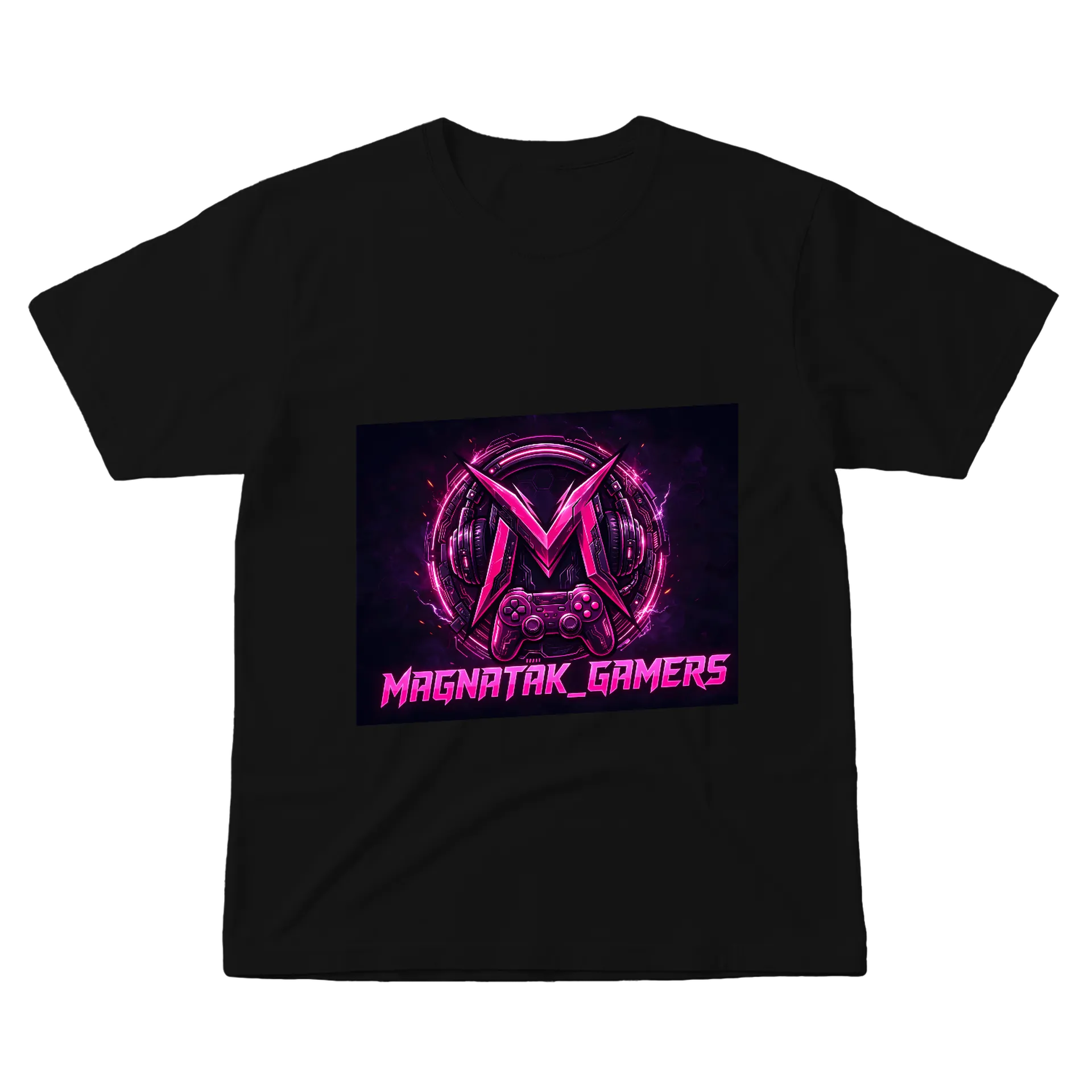 Camiseta Logo MAGNATAK_GAMERS Headset Controle 100% Algodão de @Magnatak_Gamers — imagem 1 de 6