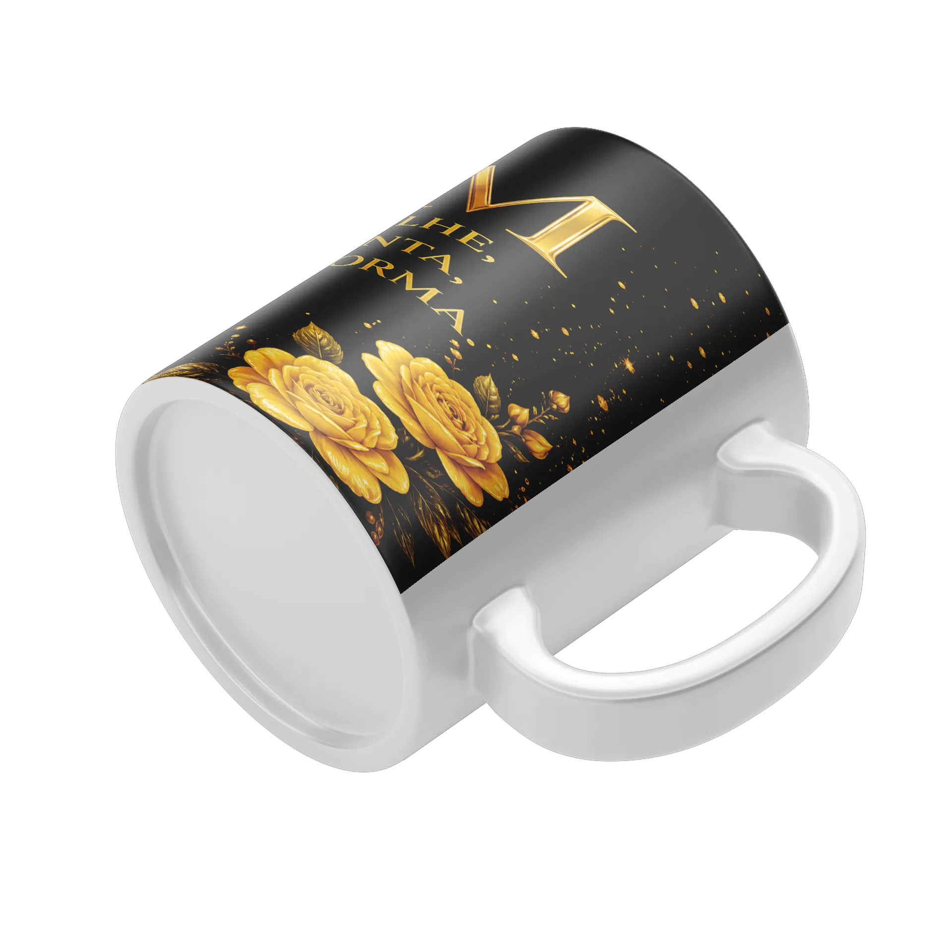 Caneca Porcelana Ouro LM Collection 325ml - Imagem 5