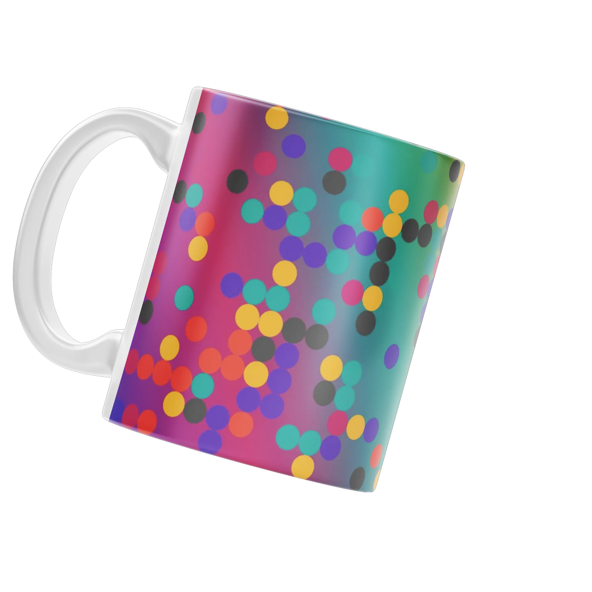 Caneca Porcelana Estampa Colorful Bolinhas 325ml - Imagem 3