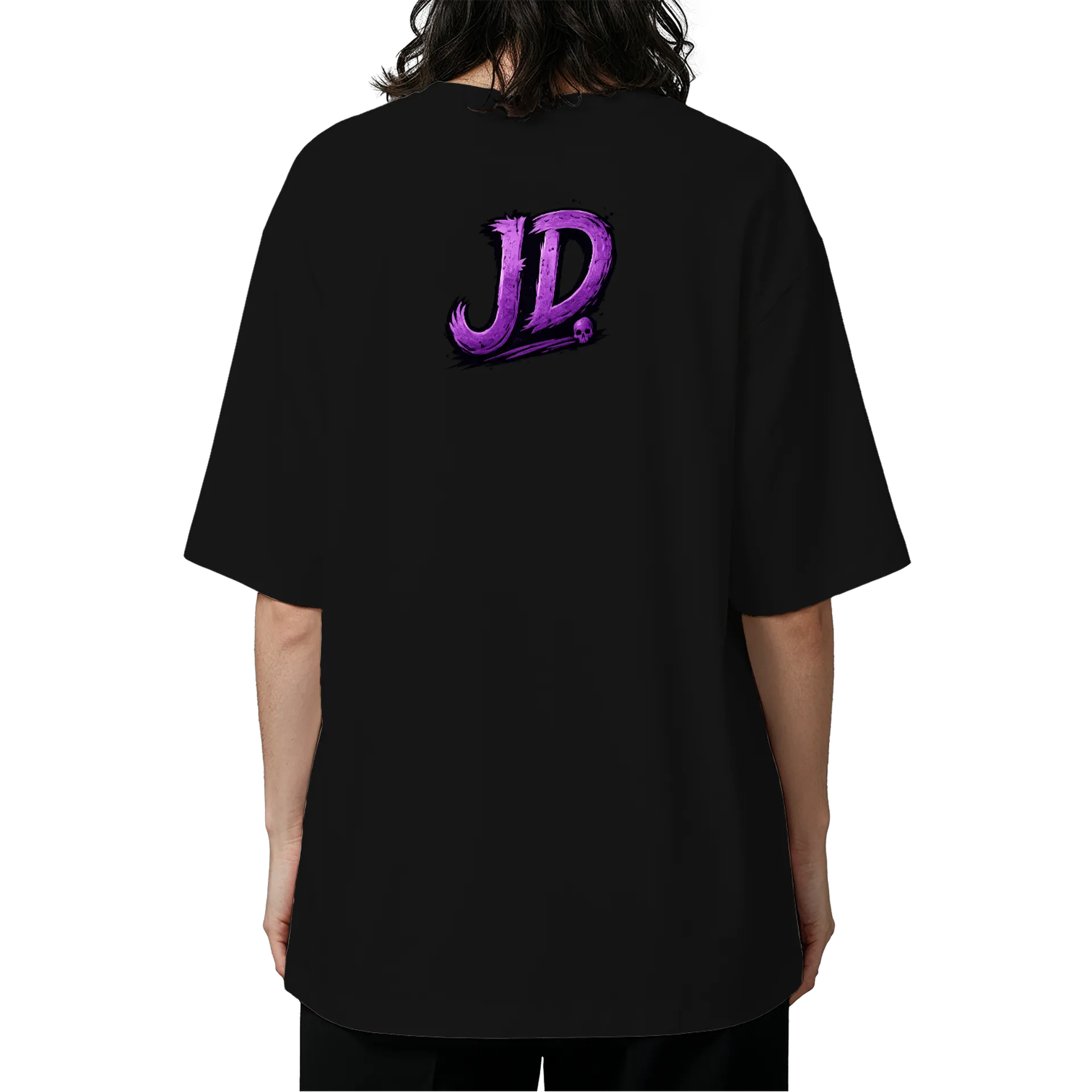 Camiseta Oversized Caveira Coroada Roxa - Imagem 5