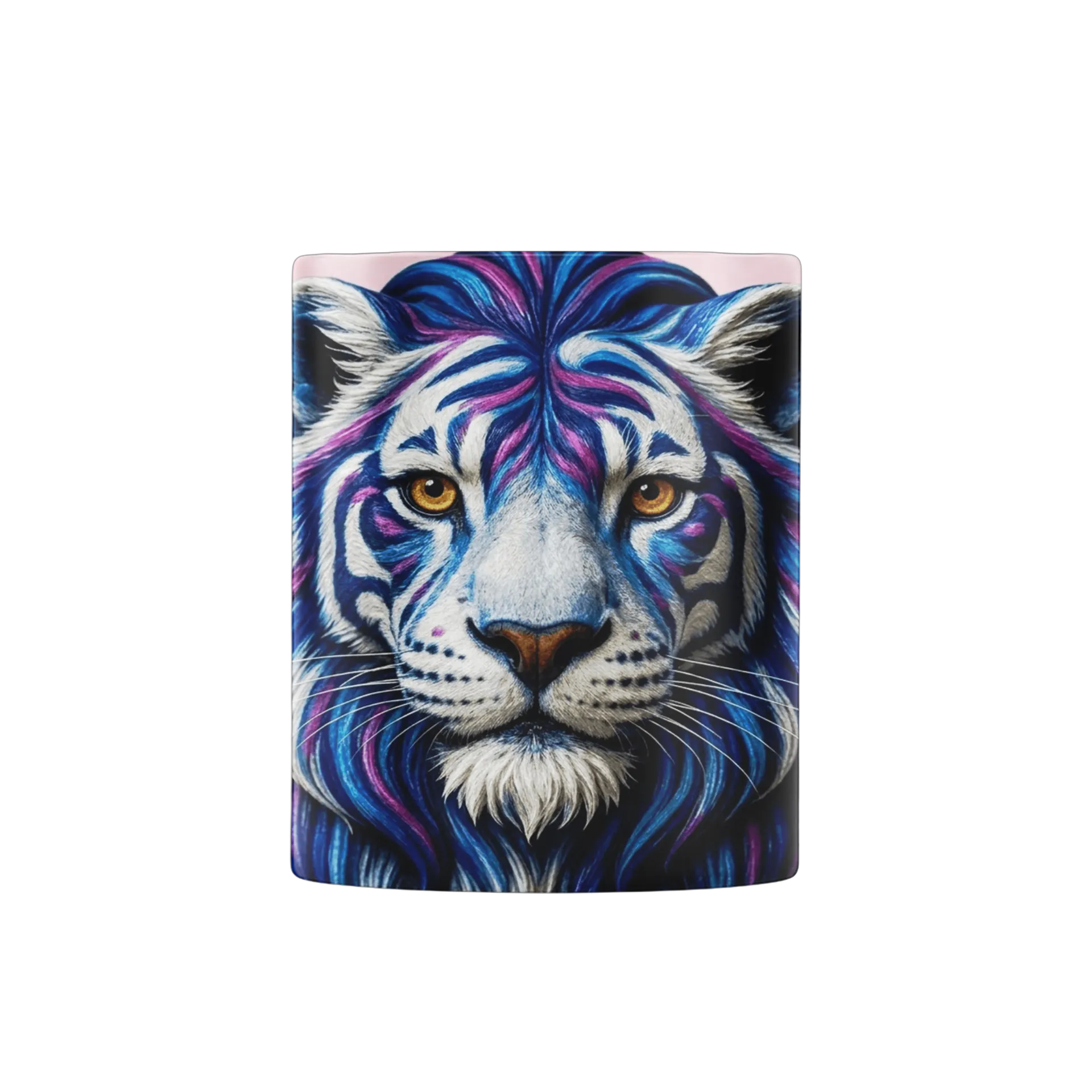 Caneca Porcelana Tigre Azul Rosa 325ml - Imagem 2