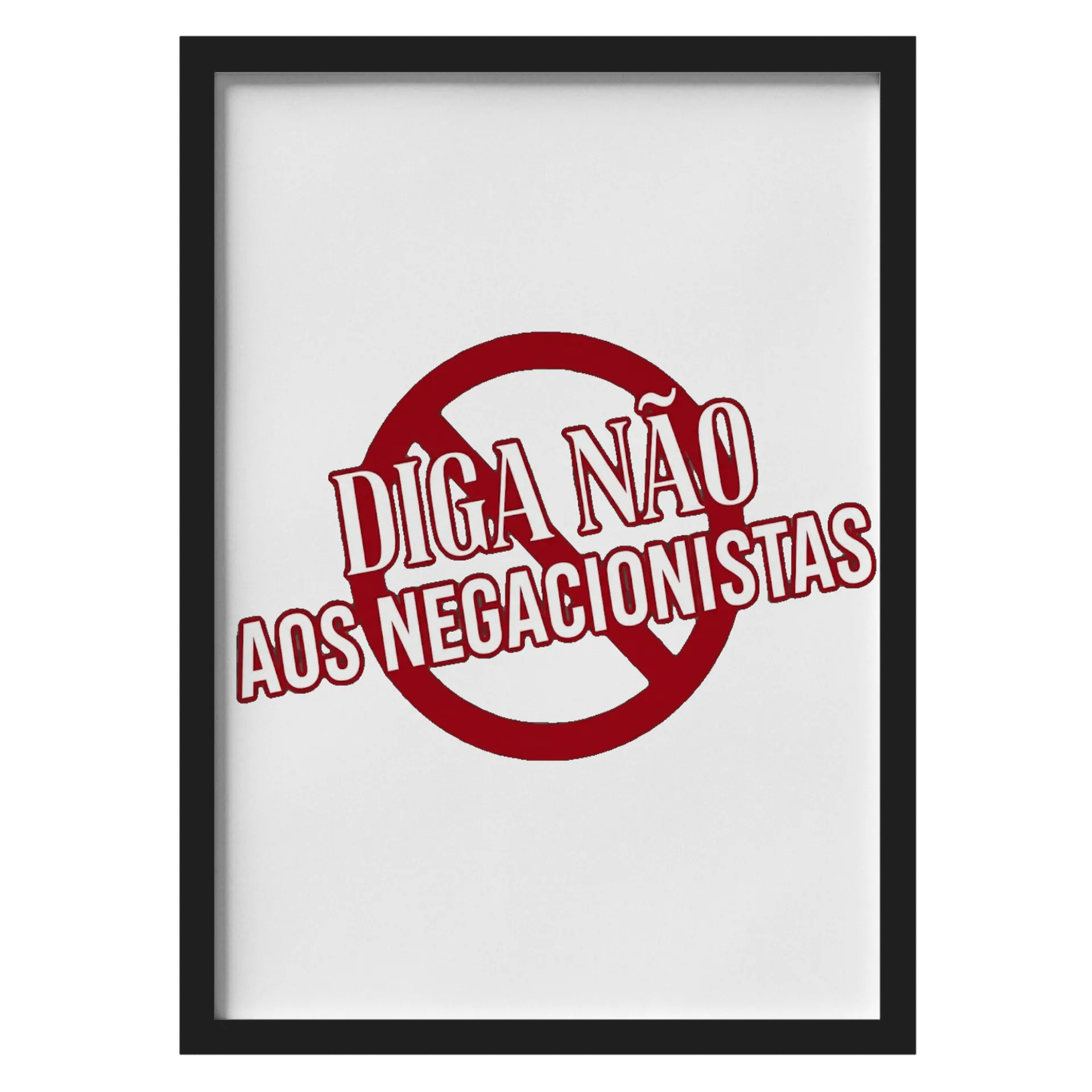 Quadro A3 personalizado - não aos negacionistas - Imagem 1