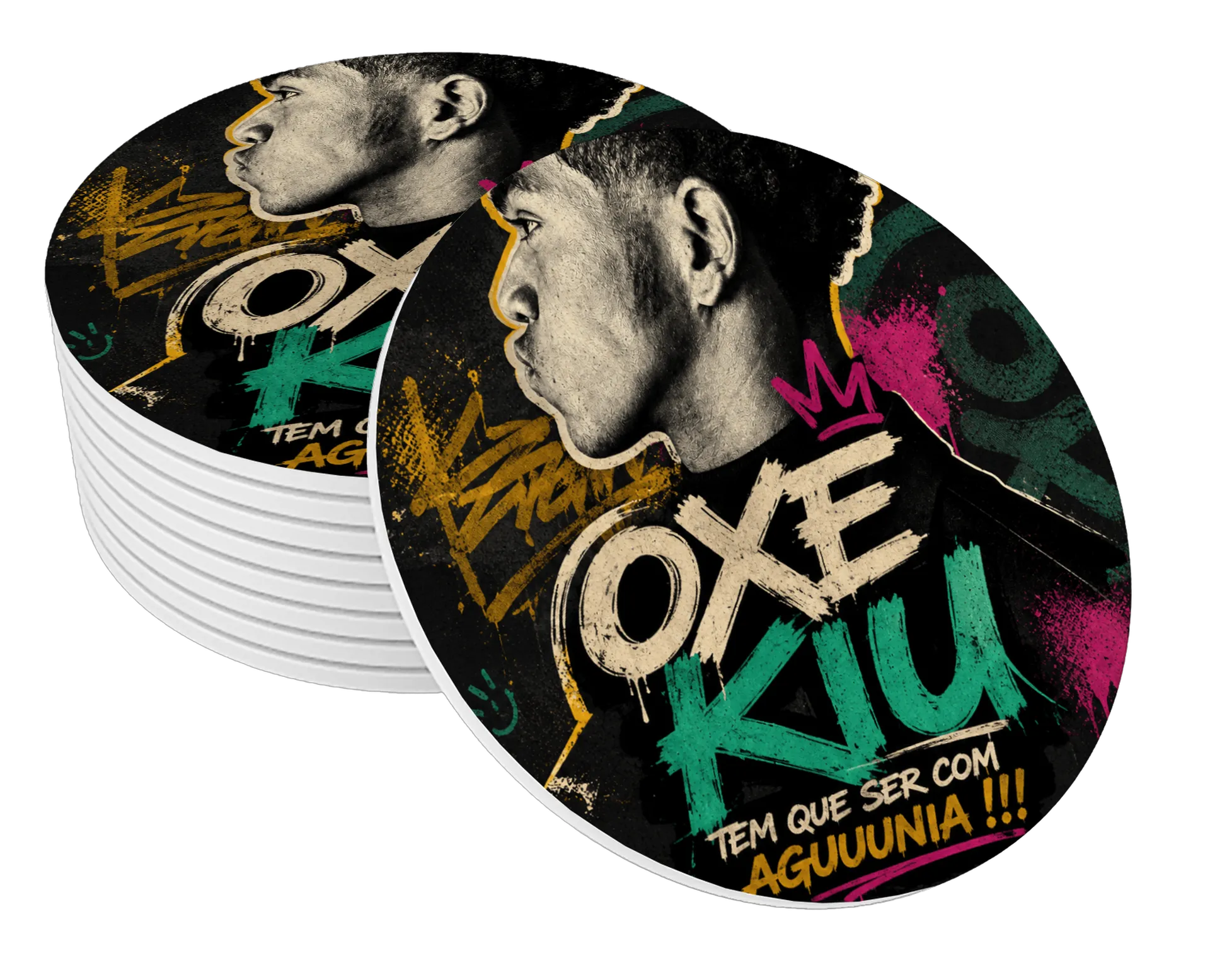 Porta-copo Grafite “OXEK” King Kush Neon MDF de OXEKiU — imagem 1 de 3