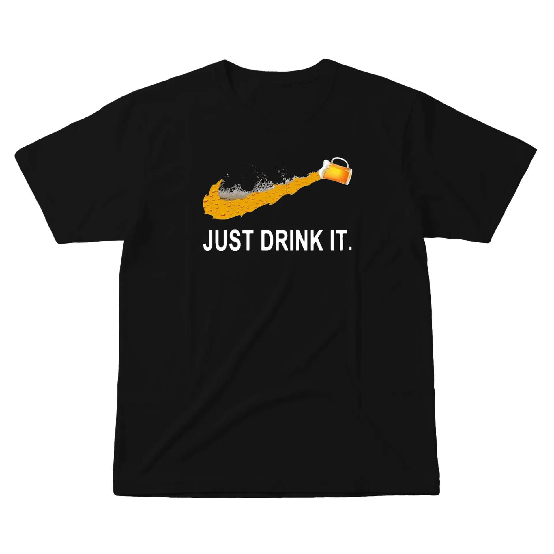 Camiseta Just Drink It Estampa Criativa 100% Algodão - Imagem 1