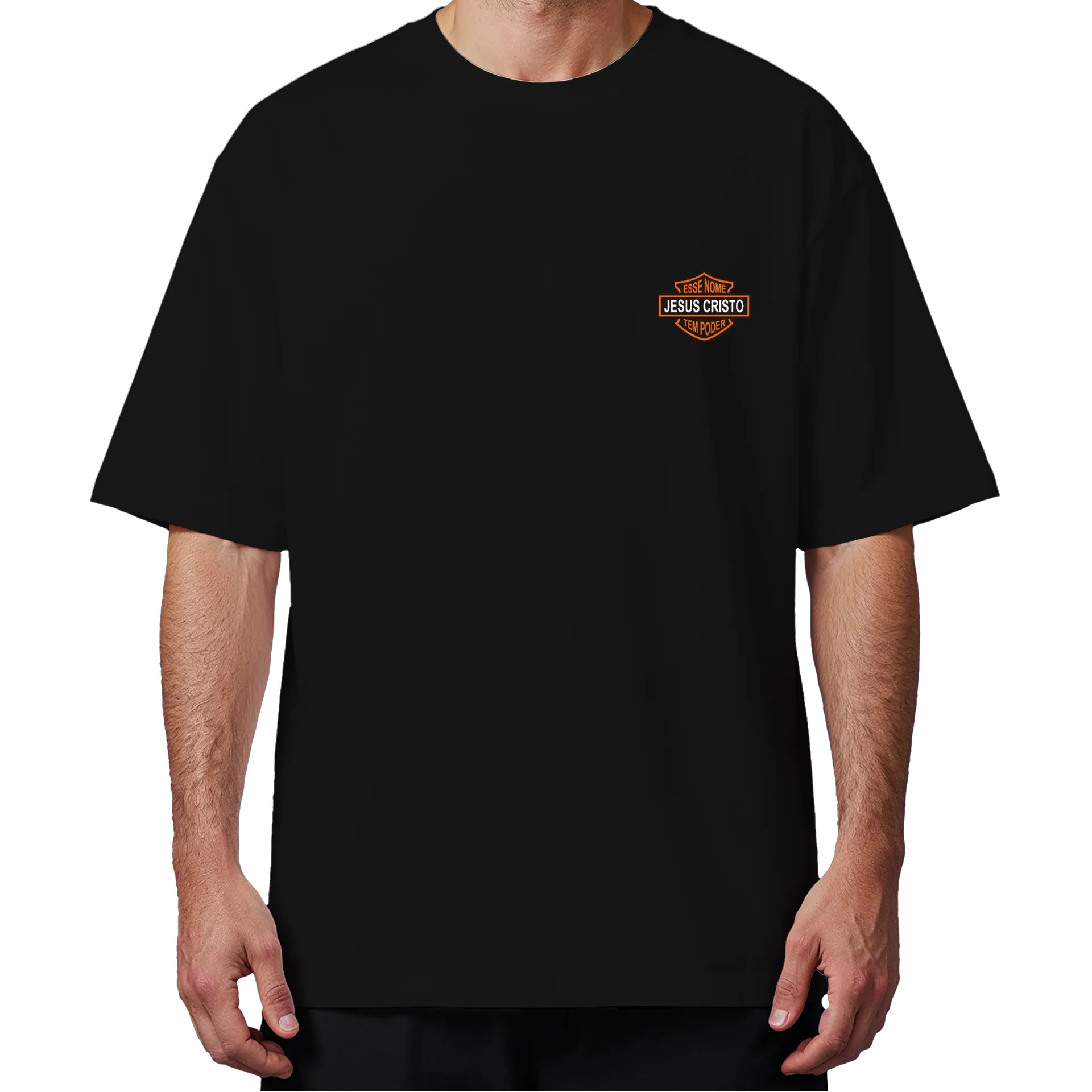 Camiseta Oversized Estampa Jesus Cristo 100% Algodão - Imagem 4