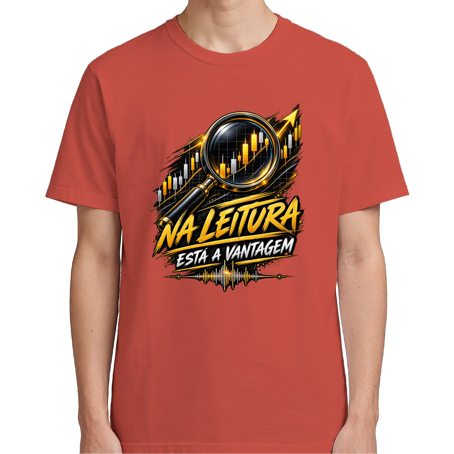 Camiseta Na Leitura Está a Vantagem 100% Algodão de UM DJ NA BOLSA — imagem 4 de 6