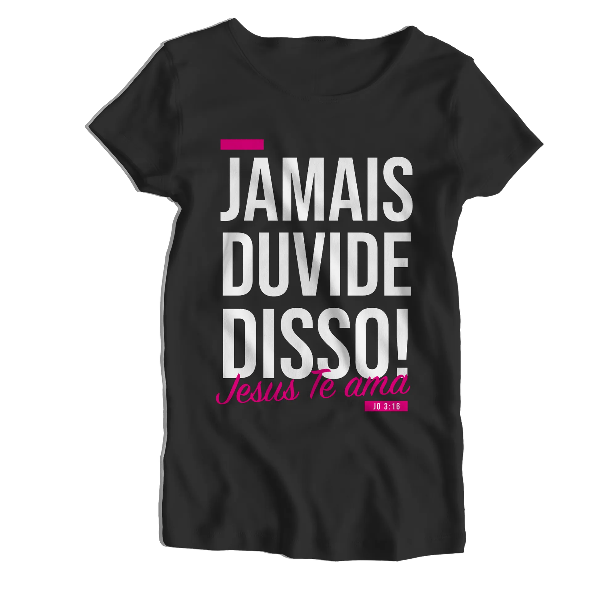 Camiseta Babylook Estampa Tipográfica Jesus Te Ama 100% de PUBLI UP  — imagem 1 de 5