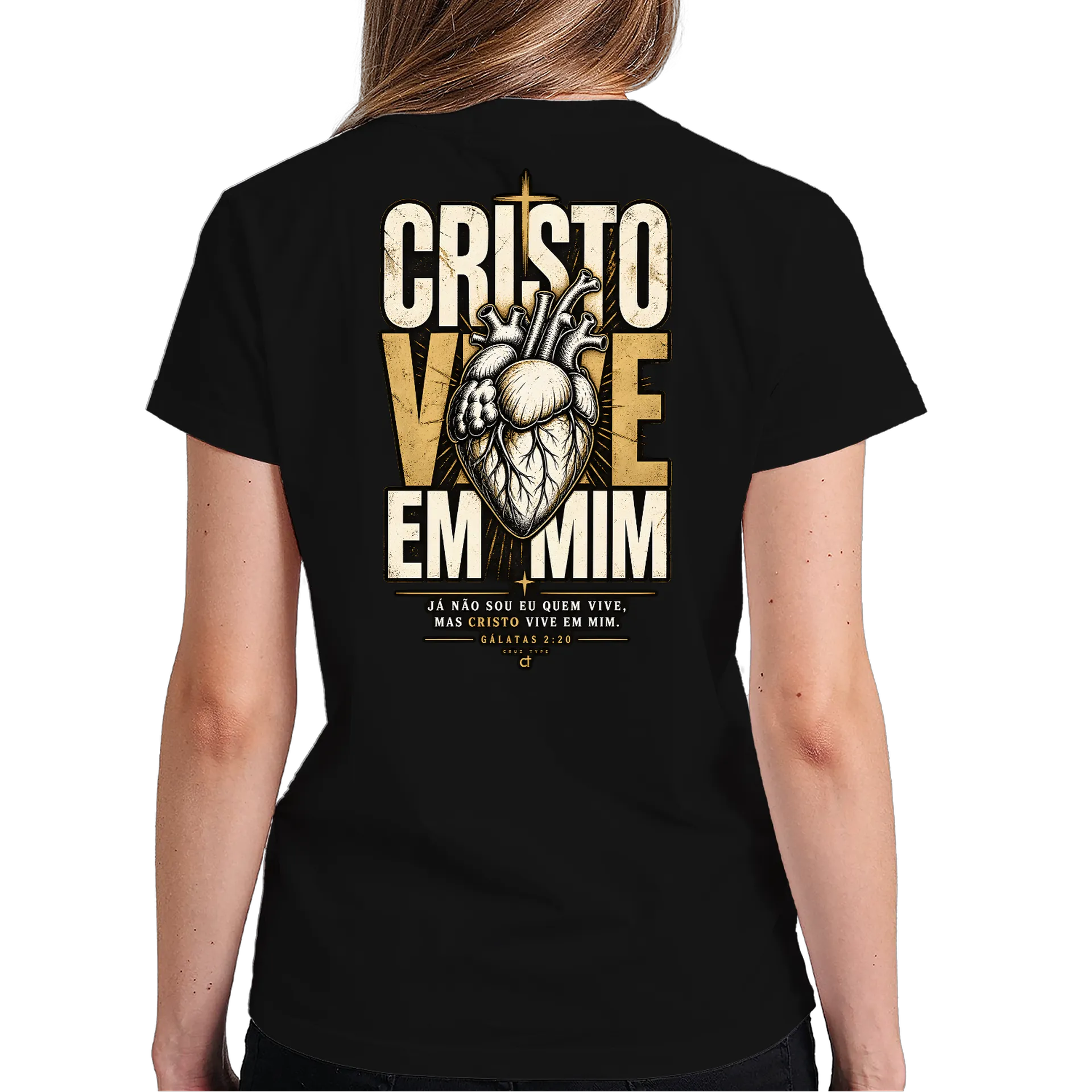 Camiseta Estampa Cristã Coração Anatômico 100% Algodão de NARROW — imagem 5 de 6