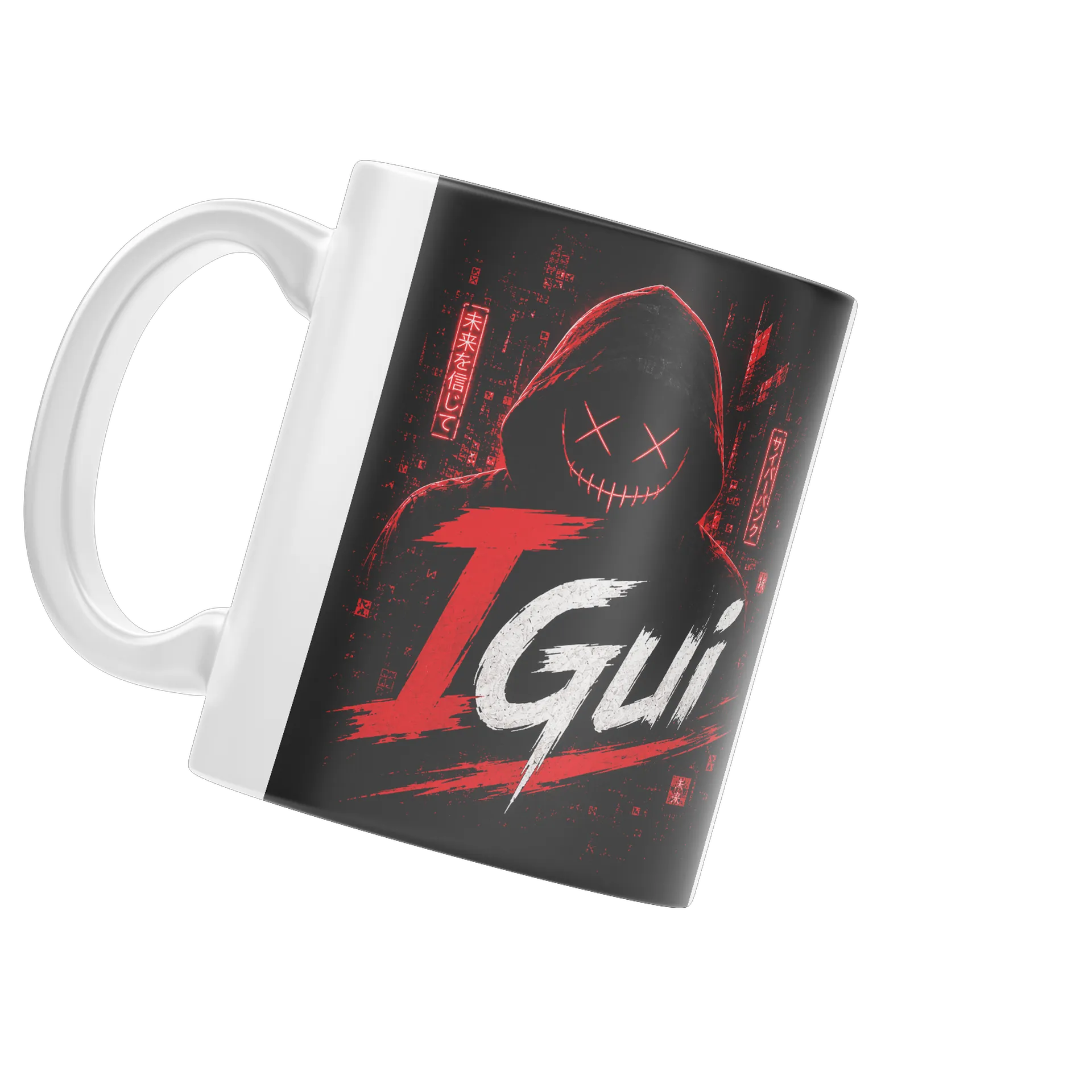 Caneca Porcelana Grafite 325ml Grunge Logo GG - Imagem 4