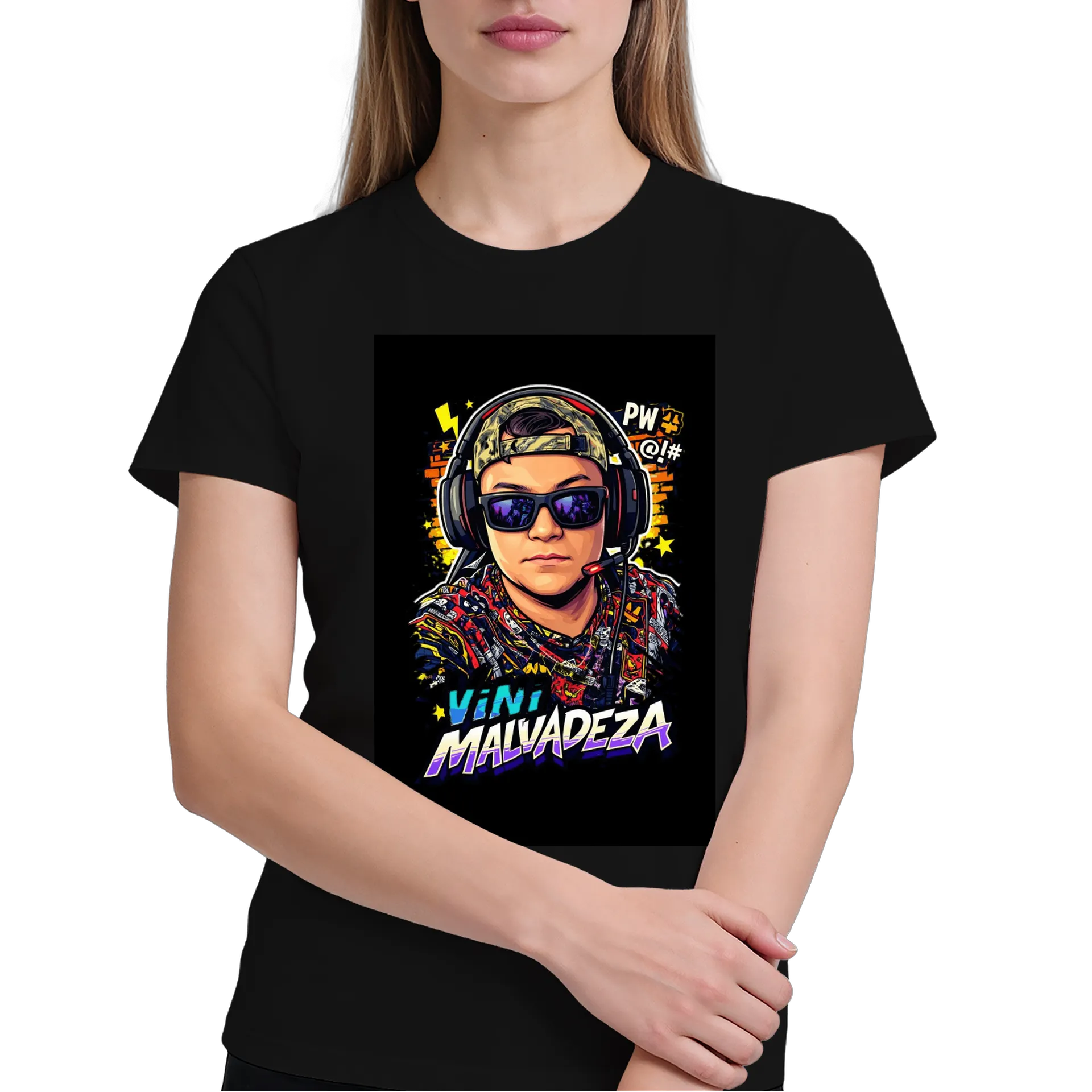 Camiseta Estampa Gamer Vini Malvadeza 100% Algodão - Imagem 4