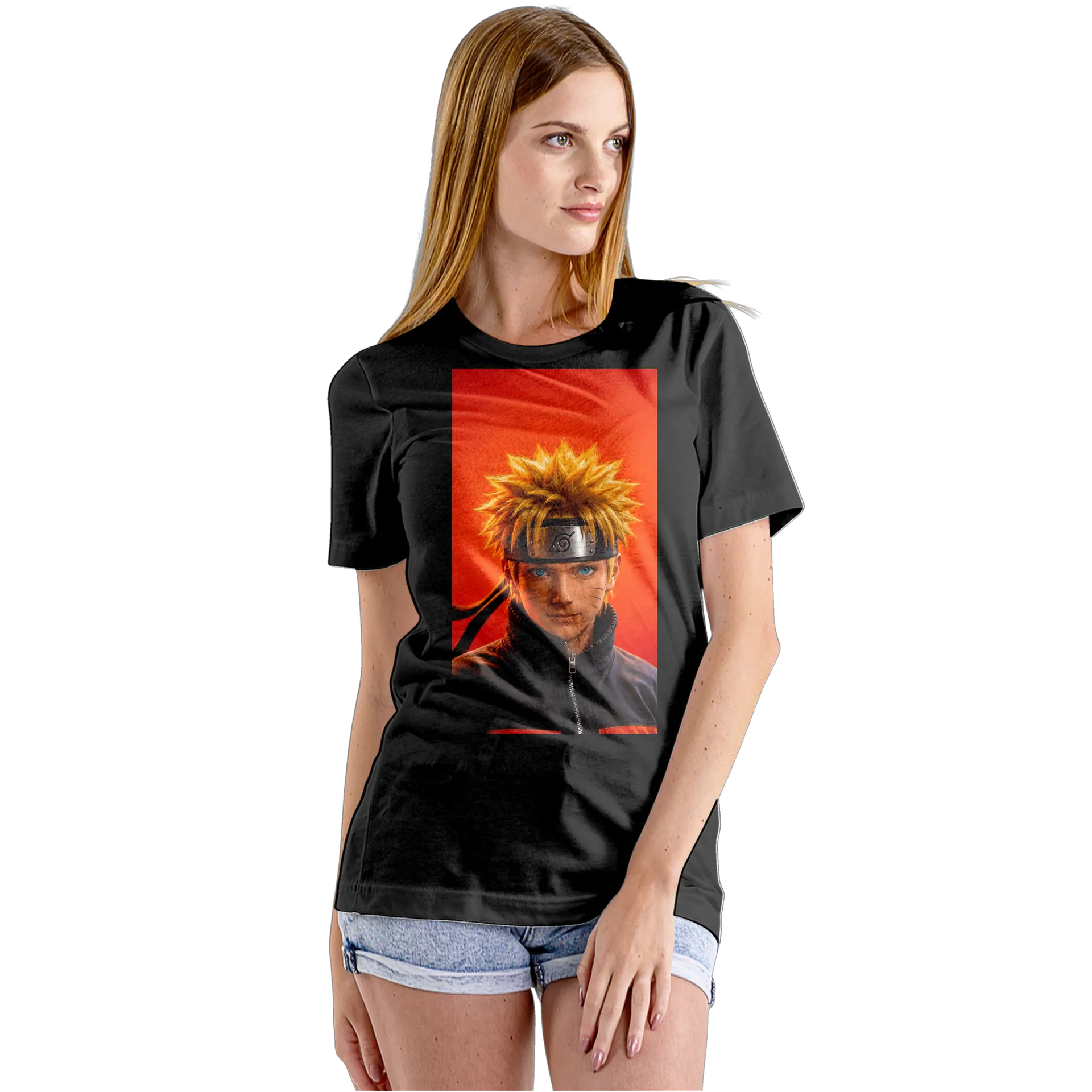 Camiseta Babylook Naruto Anime Cabelo Loiro 100% Algodão - Imagem 5