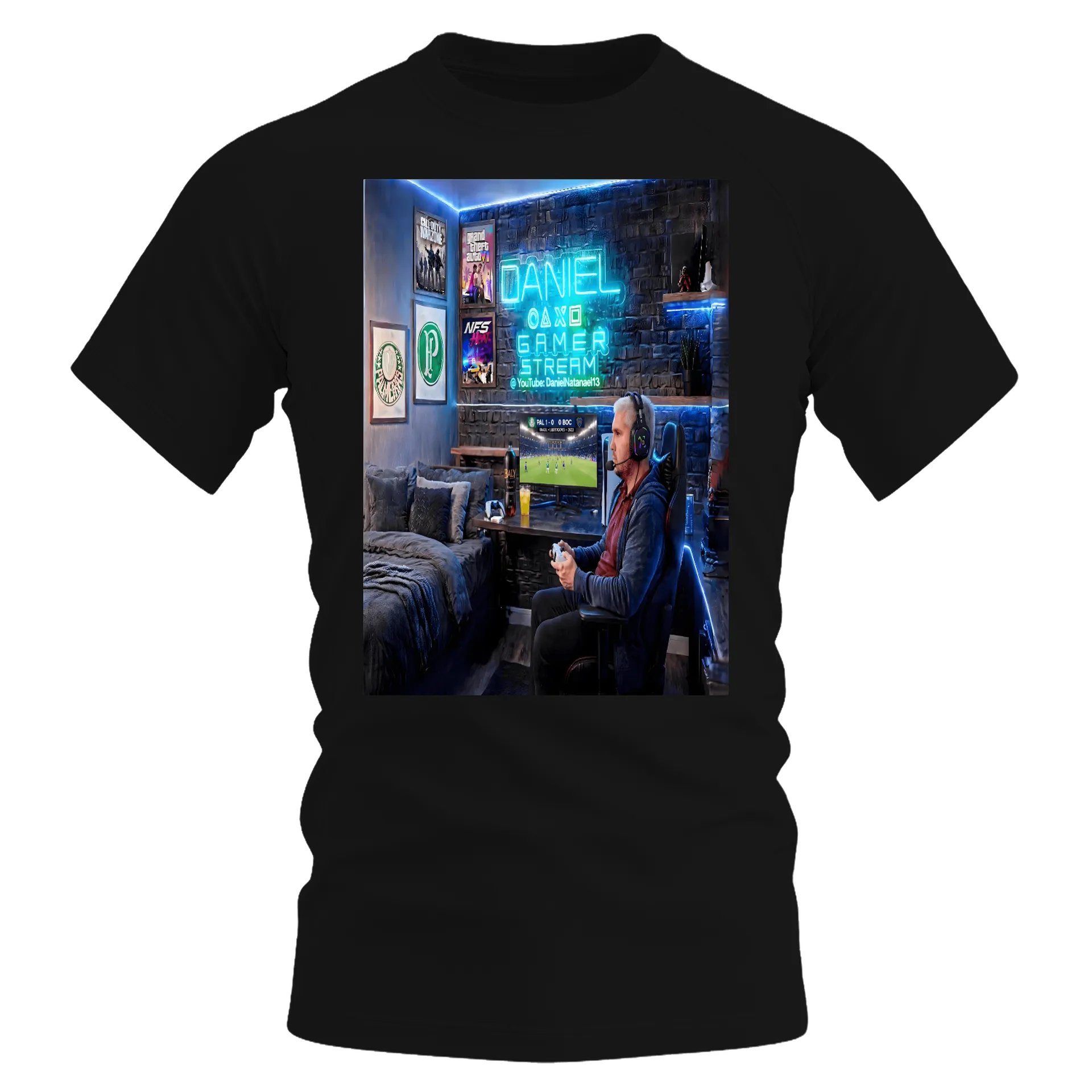 Camiseta Dry Fit Estampa Daniel Gamer Stream - Imagem 1