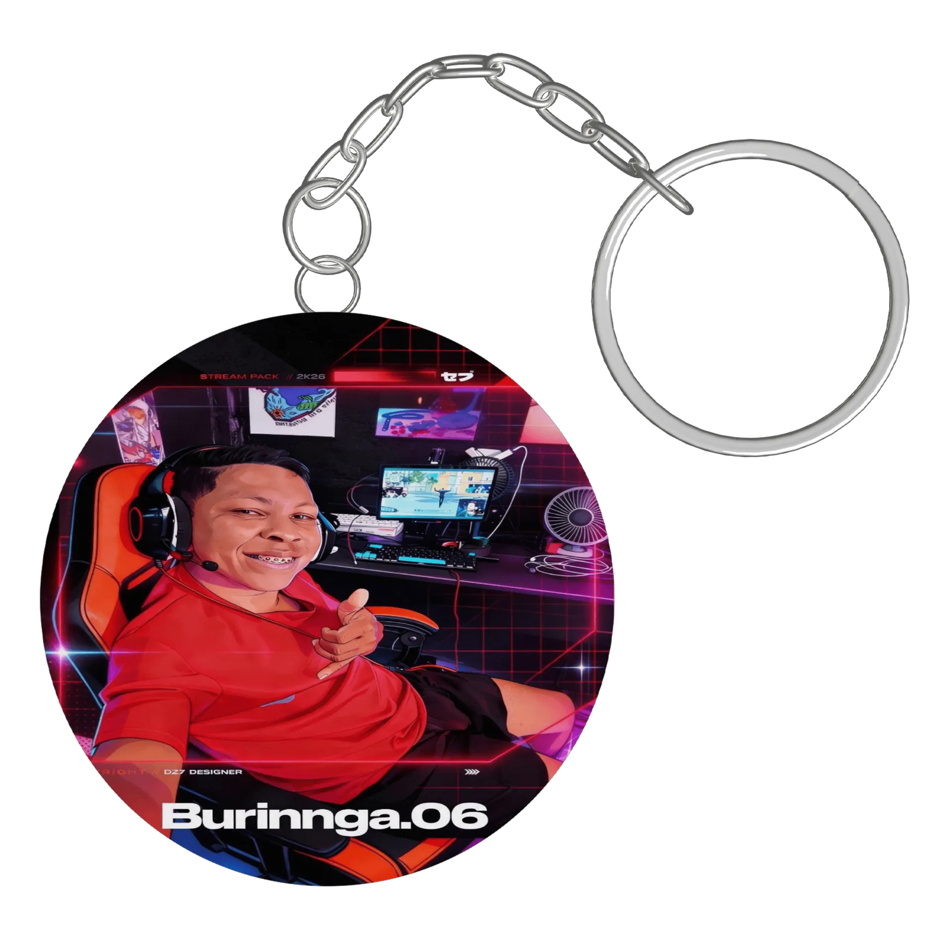 Chaveiro MDF Estampa Gamer Personalizado - Imagem 3