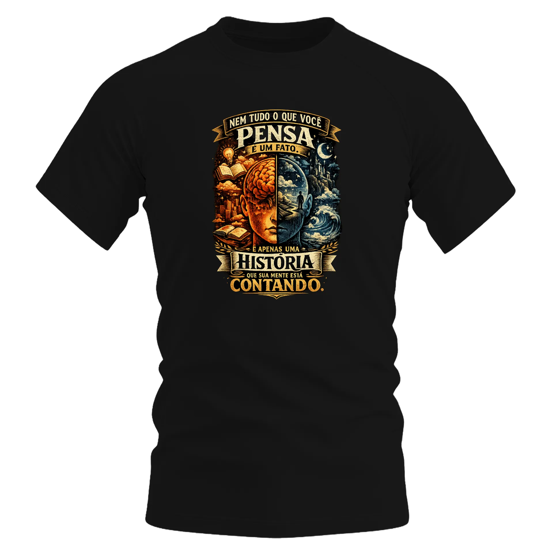 Camiseta Dry Fit Estampa Mente Criativa 100% Polyester - Imagem 1