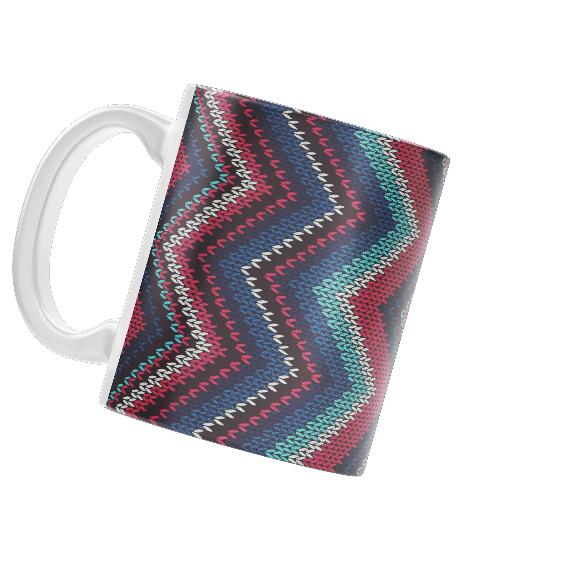 Caneca Porcelana Estampa Étnica Zig Zag 325ml - Imagem 3