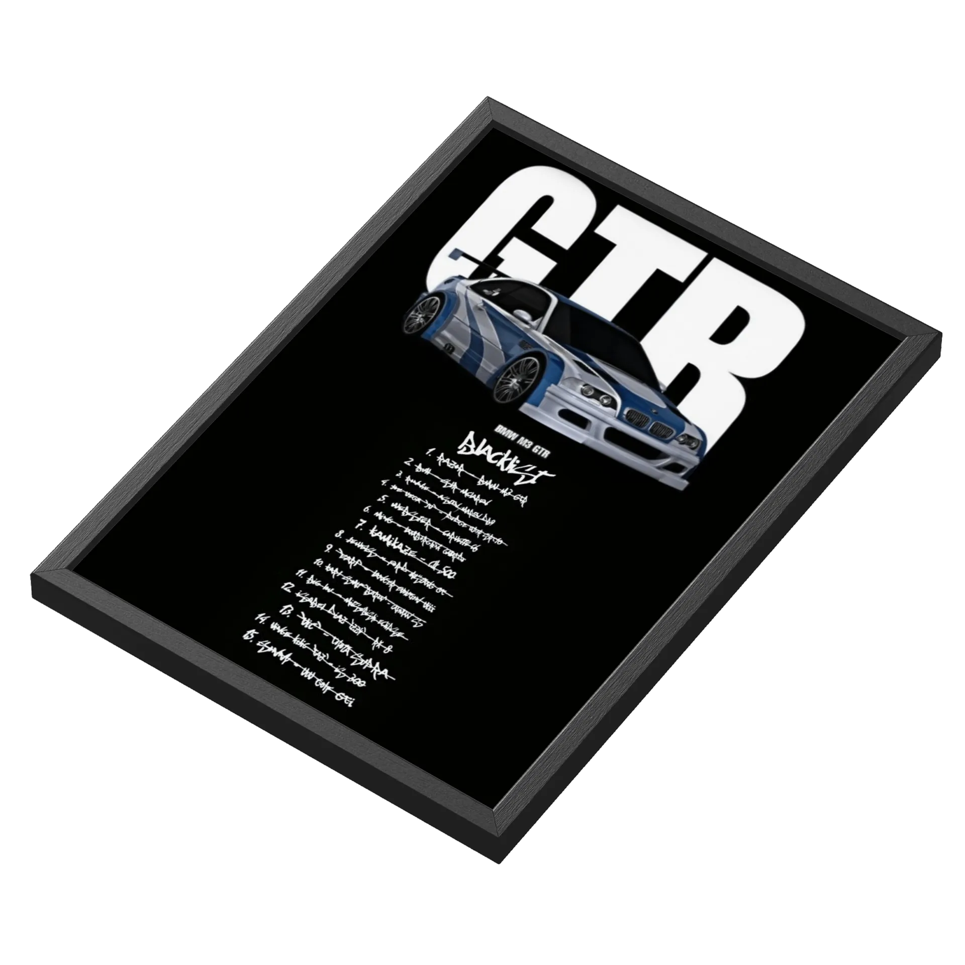 Quadro BMW M3 GTR Estilo Graffiti A3 - Imagem 3