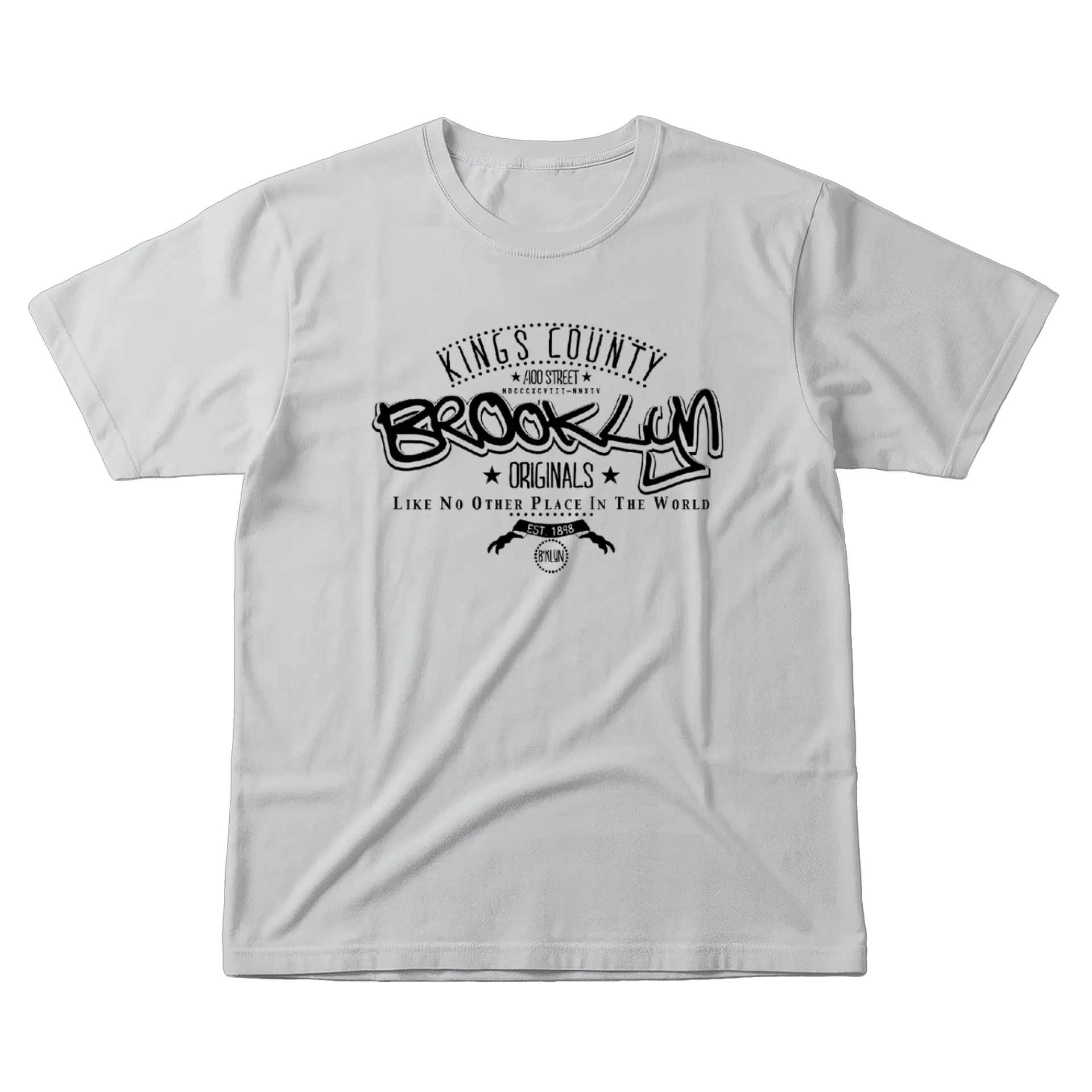 Camiseta Estampa Tipográfica Brooklyn 100% Algodão - Imagem 1