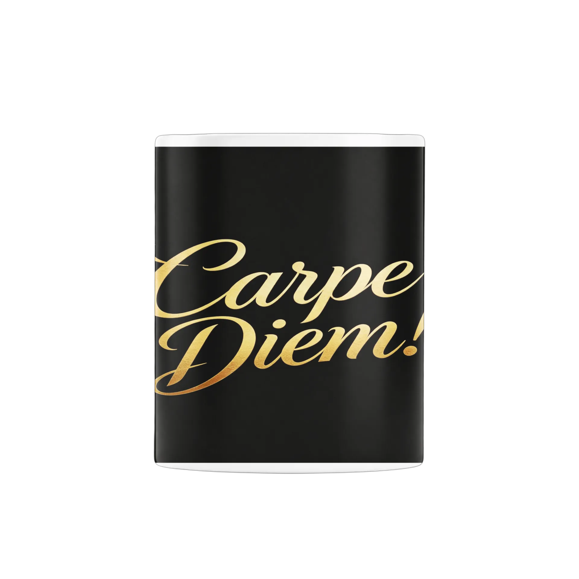 Caneca Letreiro Carpe Diem = " Aproveite o dia!"Gold 325ml - Imagem 3