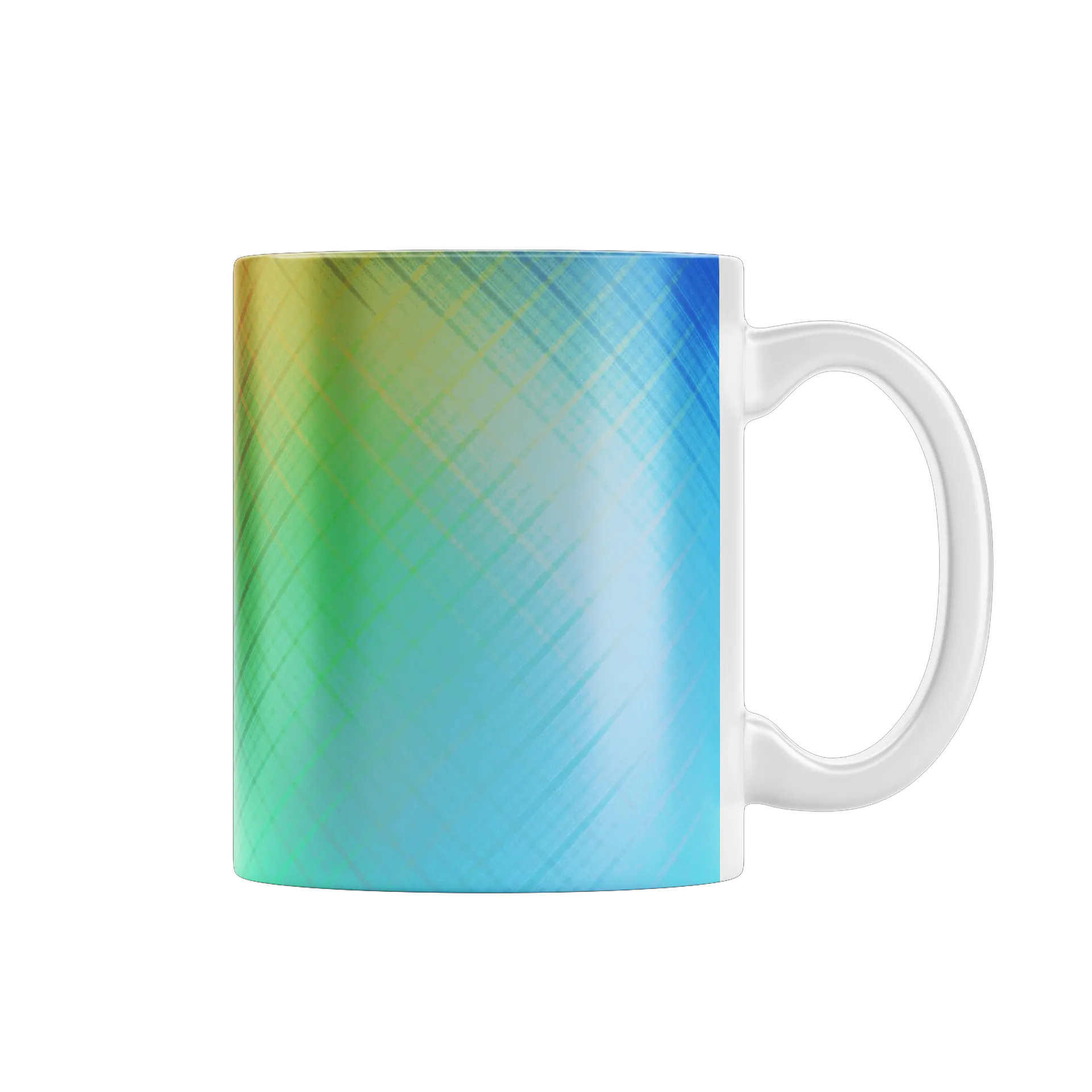 Caneca porcelana Quadro Cores Geométricas 325ml - Imagem 1