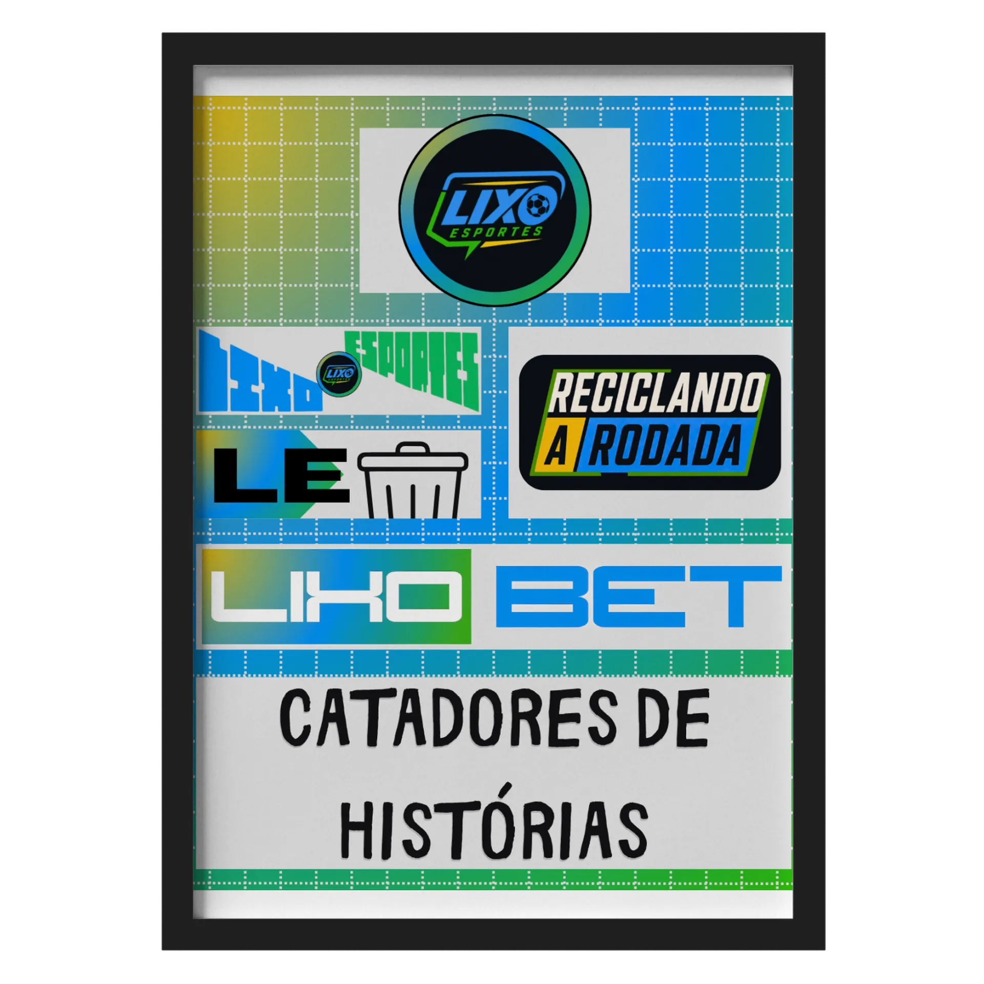 Quadro A3 Lixo Esportes Logos de Lixo Esportes — imagem 1 de 3