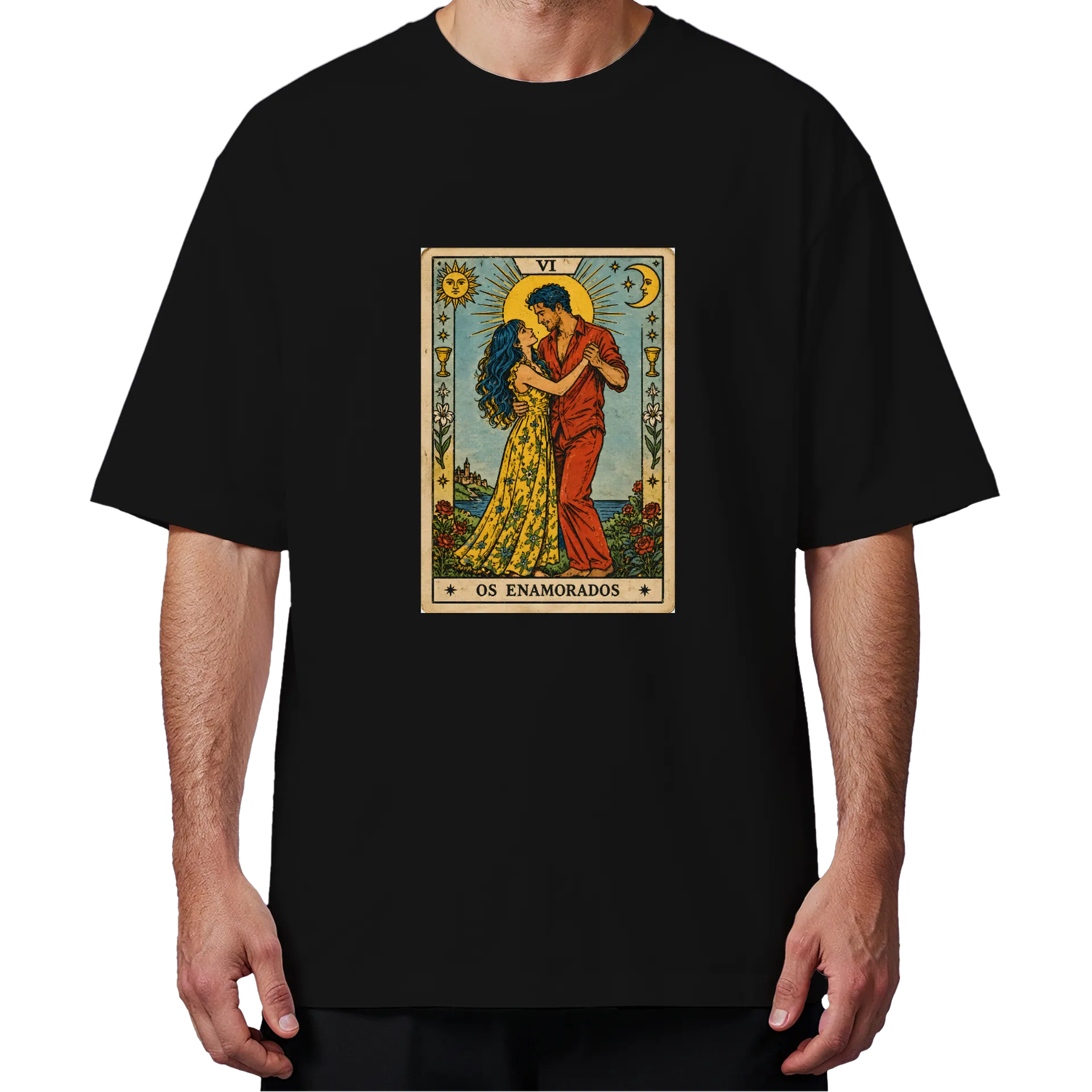 Camiseta Oversized Os Enamorados 100% Algodão - Imagem 4
