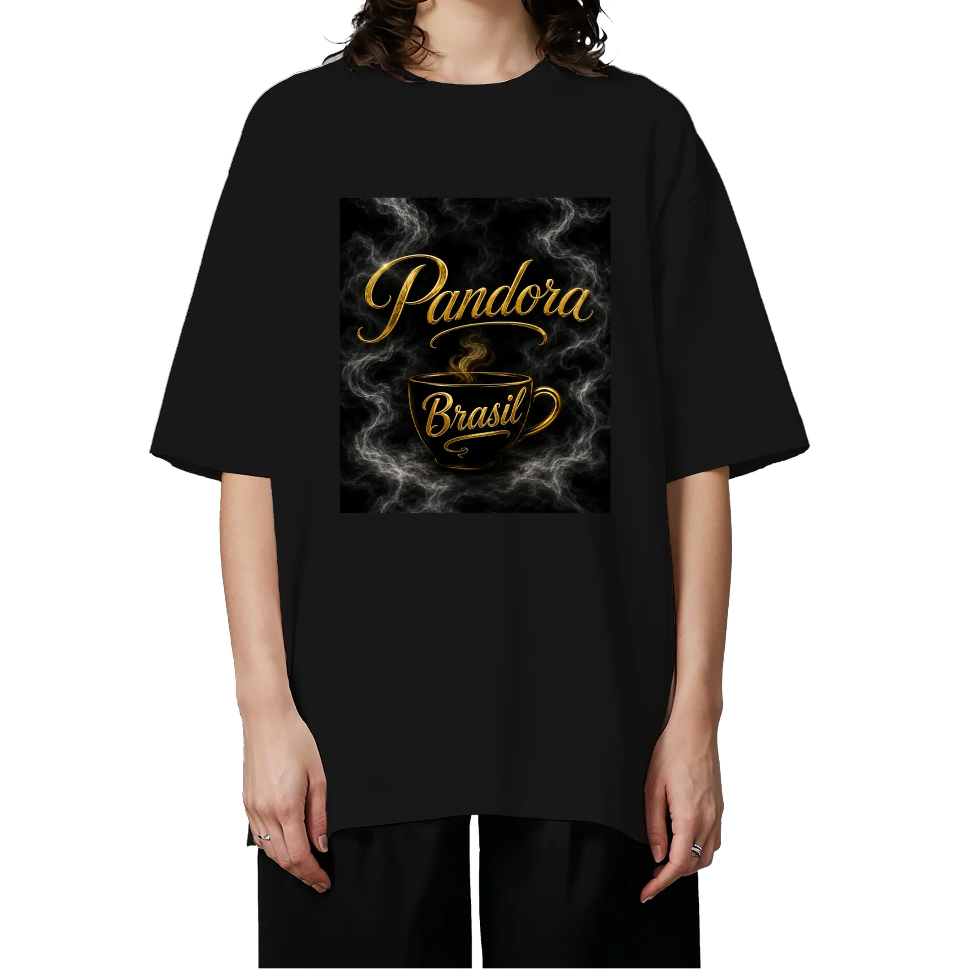 Camiseta Oversized Pandora Ouro Brasil 100% Algodão - Imagem 3