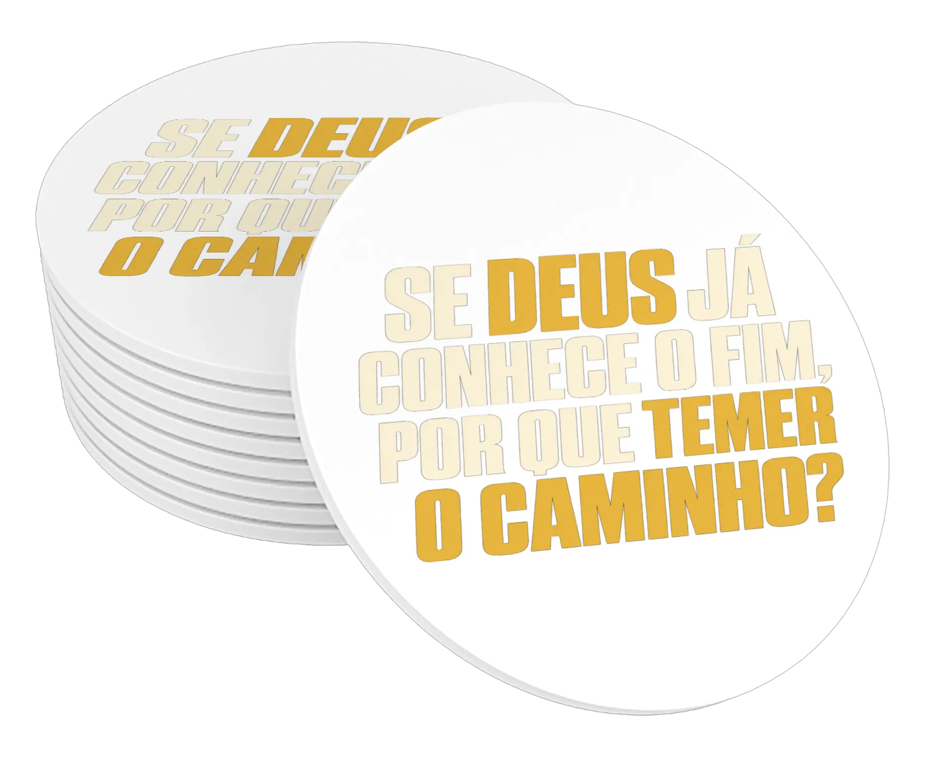 Porta-copo Tipográfico Frase O Caminho MDF de Pedro Assis — imagem 1 de 3