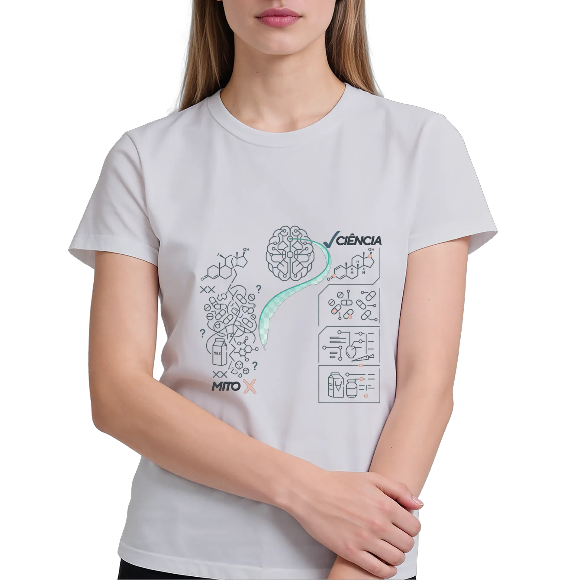 Camiseta Ciência x Mito 100% Algodão - Imagem 4