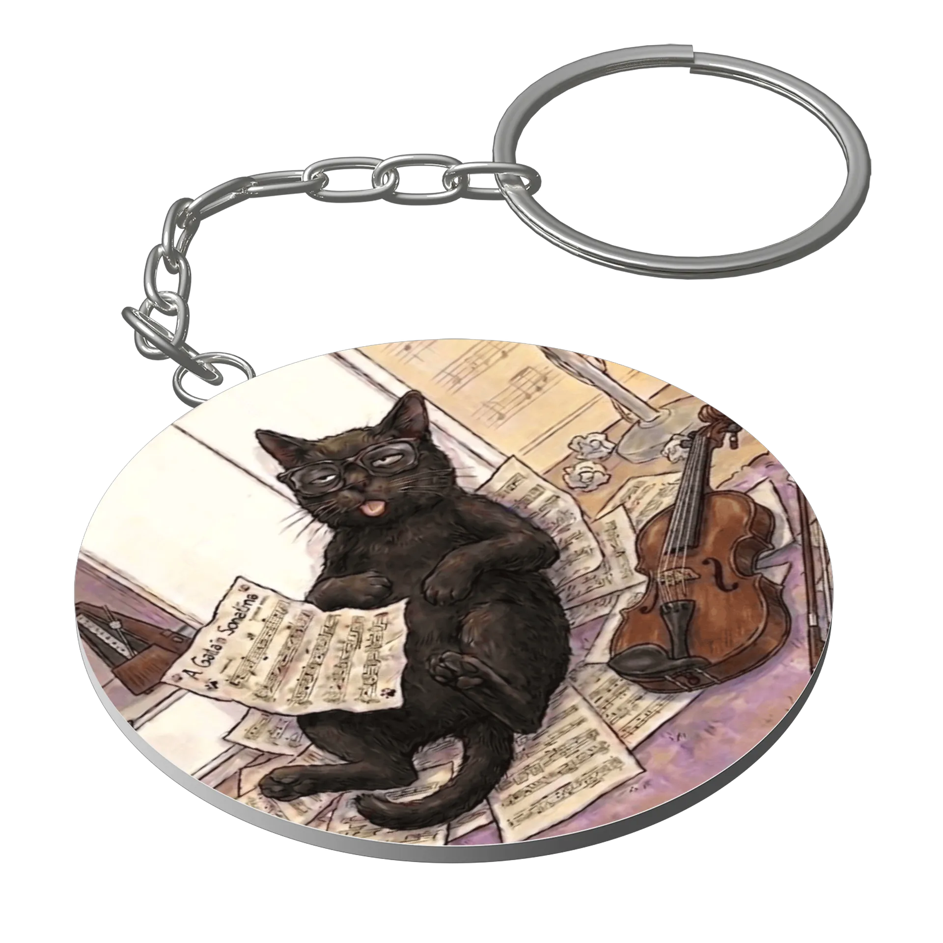 Chaveiro Gato Violinista - Imagem 1