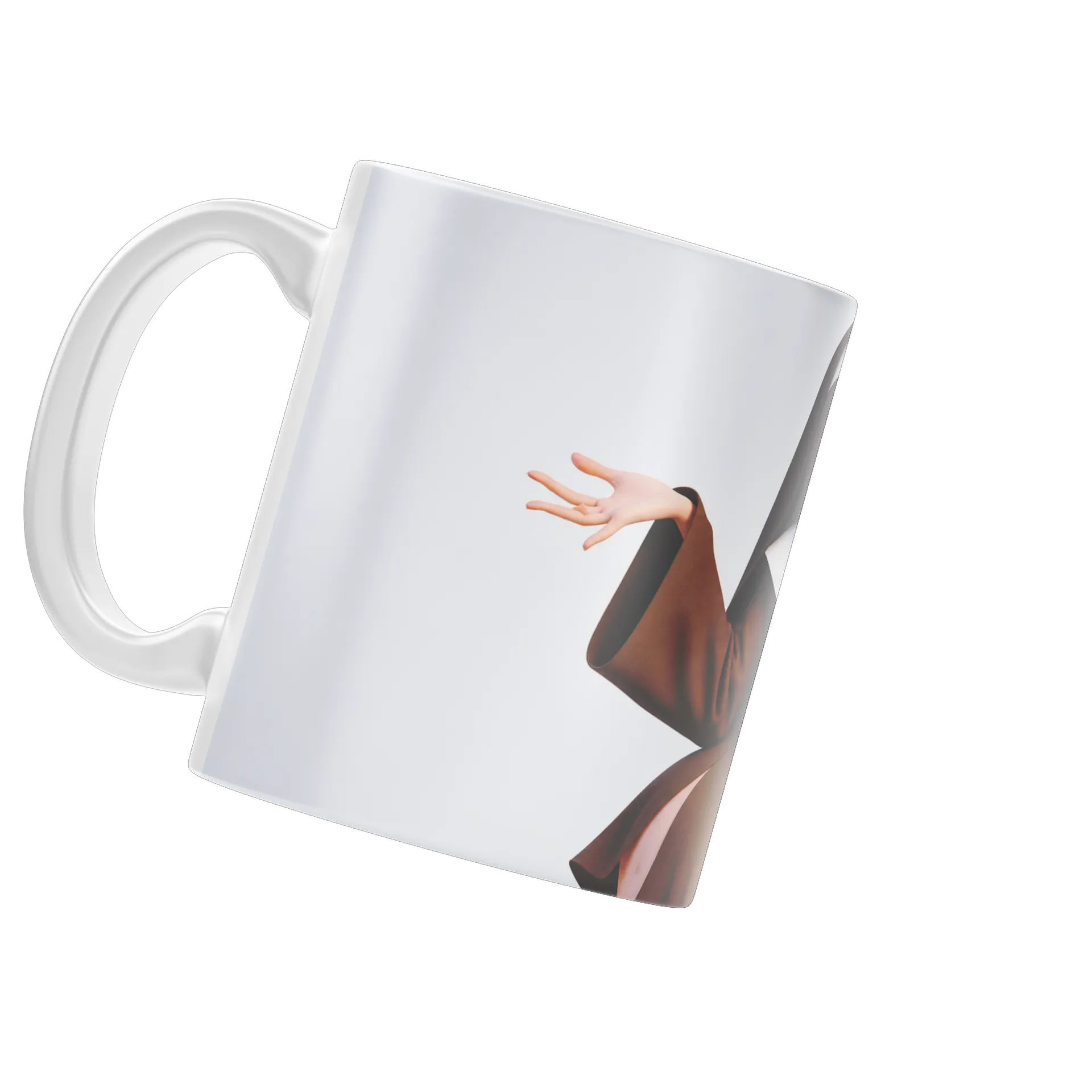 Caneca Freira Cartoon 3D em Hábito Marrom 325ml - Imagem 3