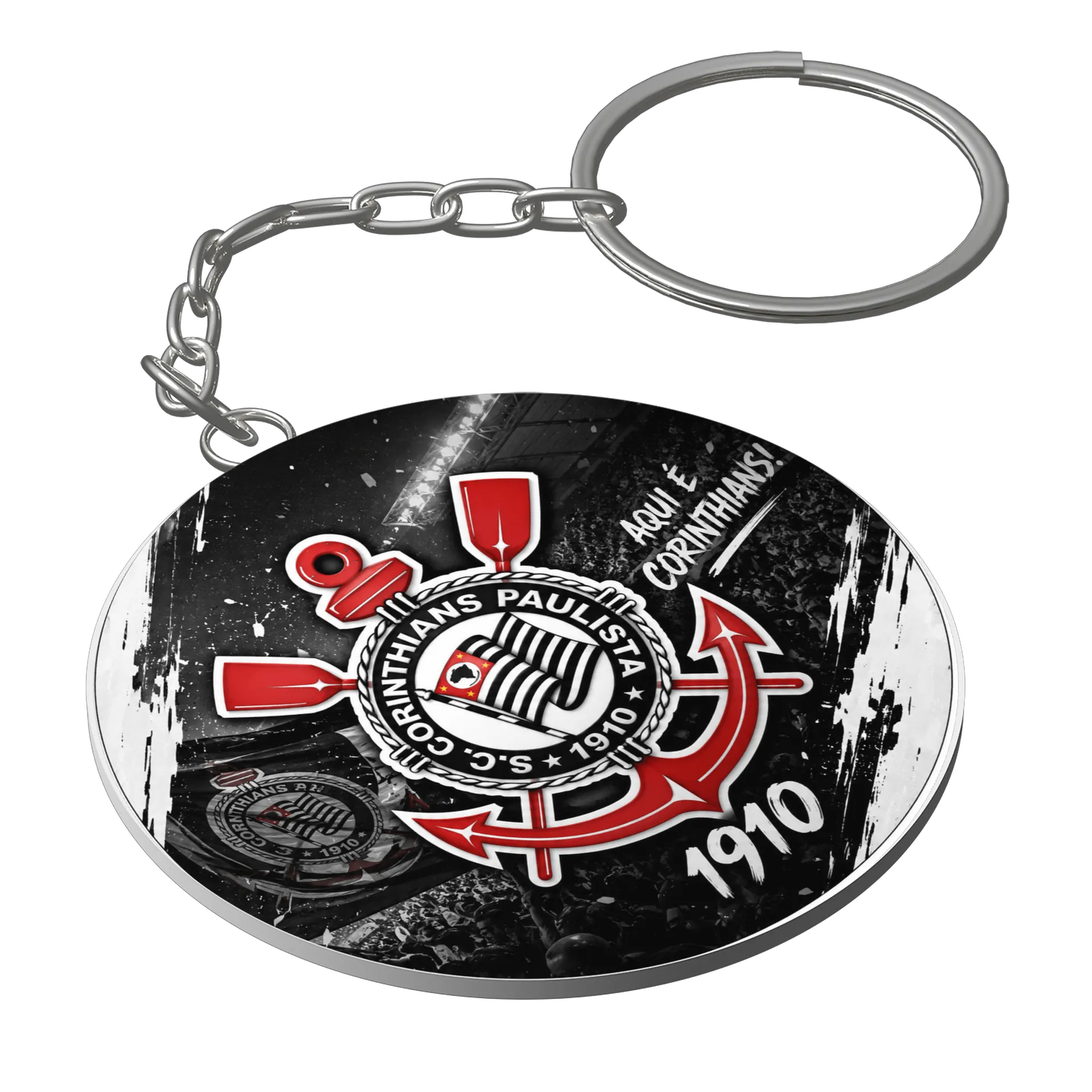 Chaveiro MDF Corinthians 1910 Personalizado de Arena Fut IA