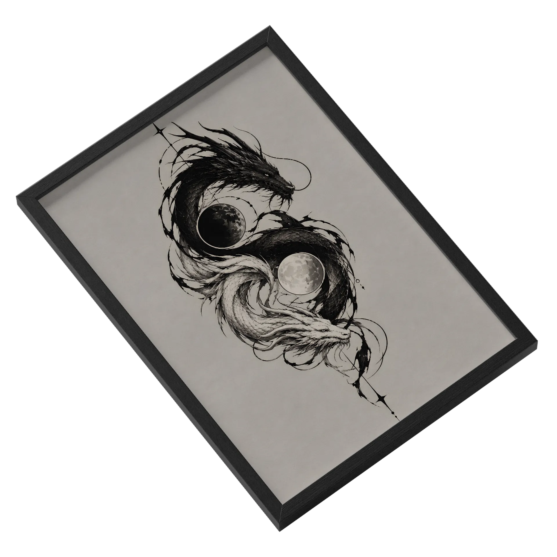 Quadro Dragões Yin Yang A3 de Gheinden — imagem 2 de 3