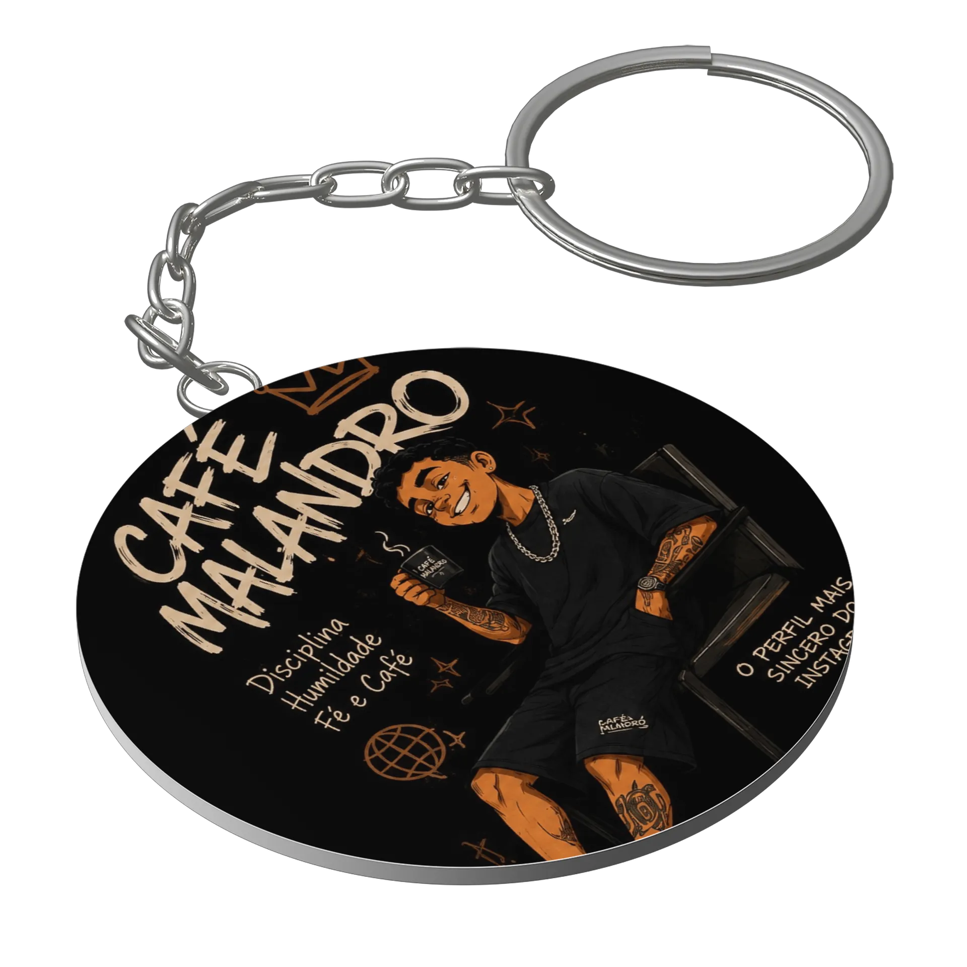 Chaveiro personalizado de Café malandro ☕