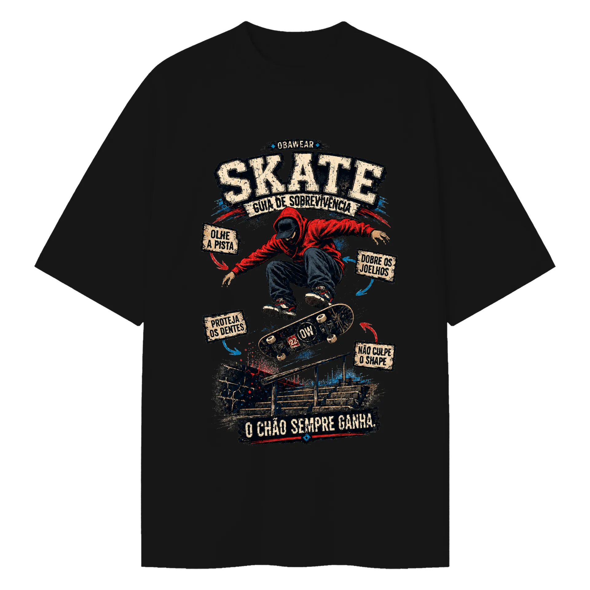 Camiseta Oversized skate obawear  - Imagem 1
