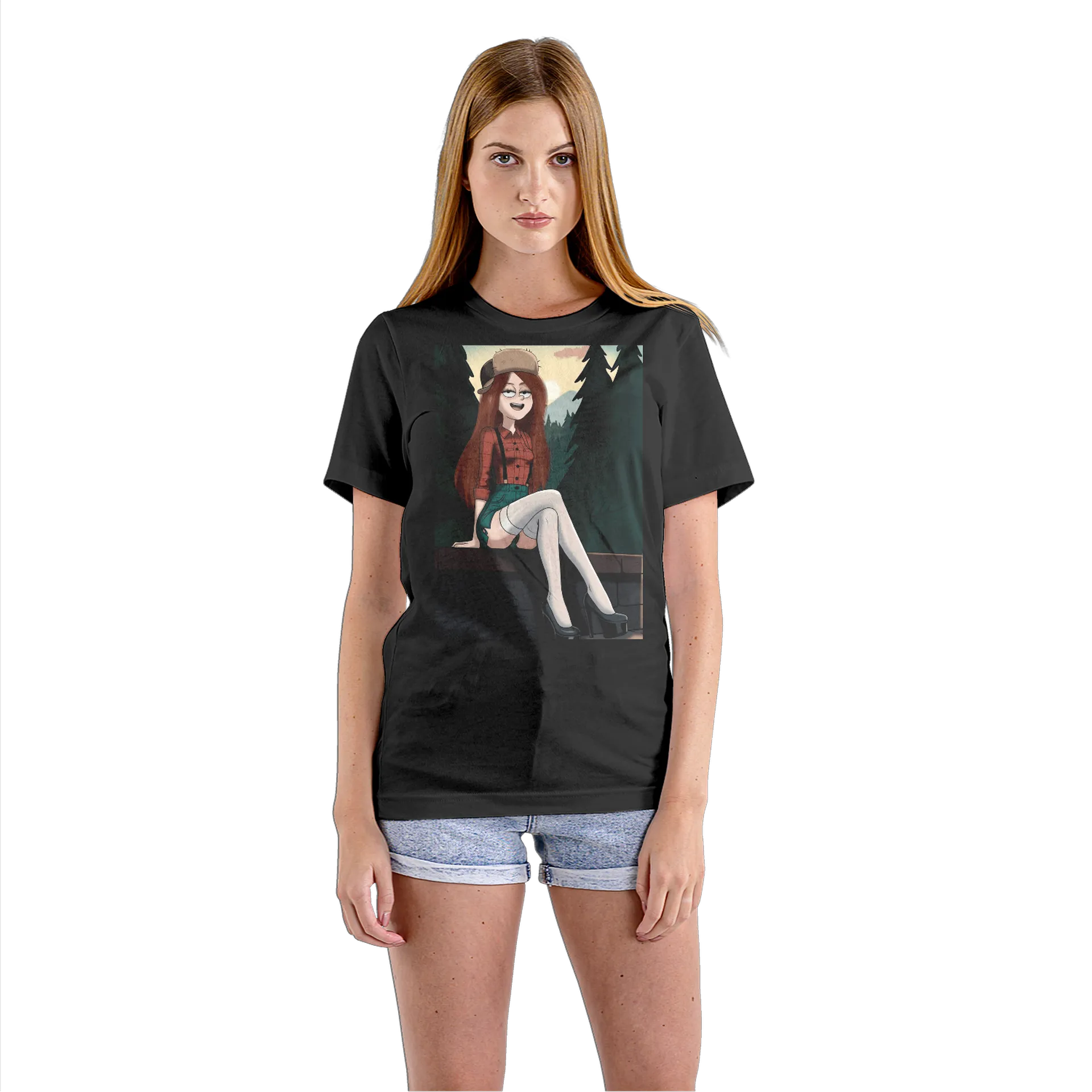Camiseta Babylook Personagem Cartum Floresta 100% Algodão - Imagem 3