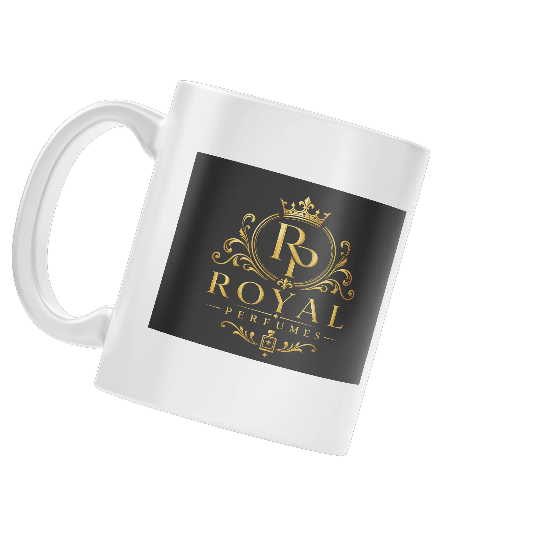 Caneca Porcelana Logotipo Royal Perfumes Branco - Imagem 3